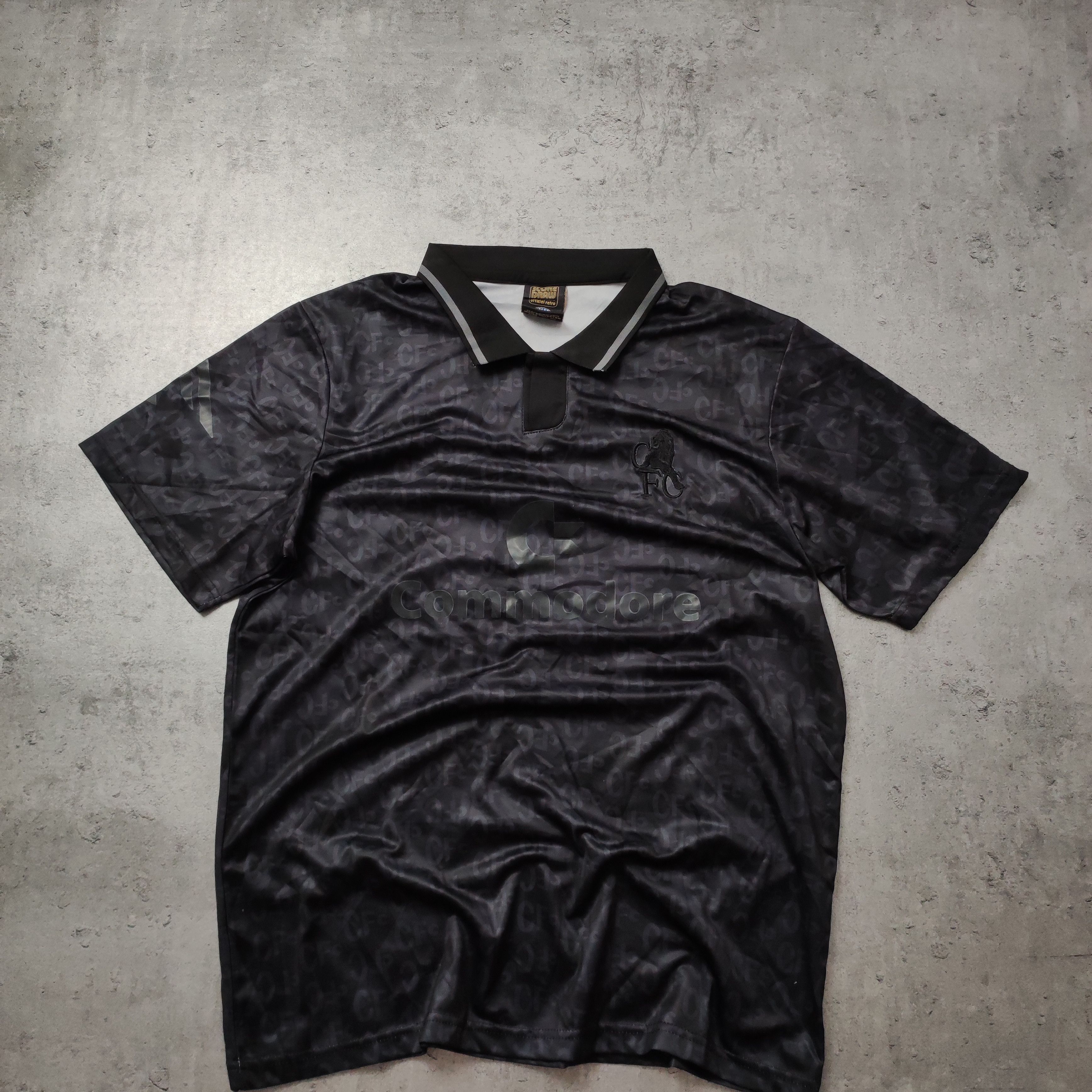 Vintage RARE 1992 Chelsea London Blackout Comodore Football Kit Size US XL / EU 56 / 4 - 2 Thumbnail