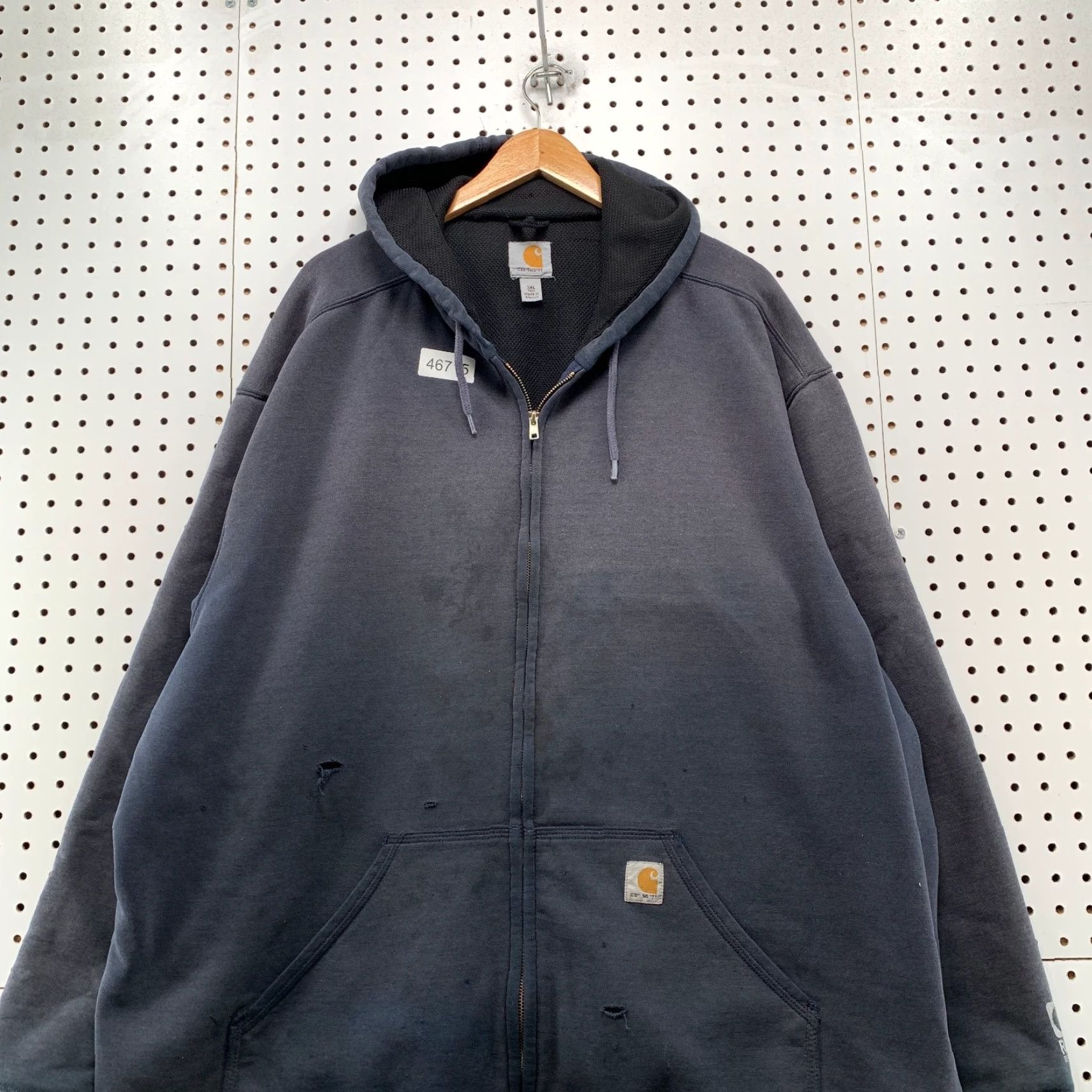 Carhartt VINTAGE Carhartt Hoodie Sweatshirt Mens 3XLT Tall Sun Faded Blue Thermal Lined Hoodie Mens XS Blue Winter Sweatshirt Carhartt Size US XS / EU 42 / 0 - 3 Thumbnail
