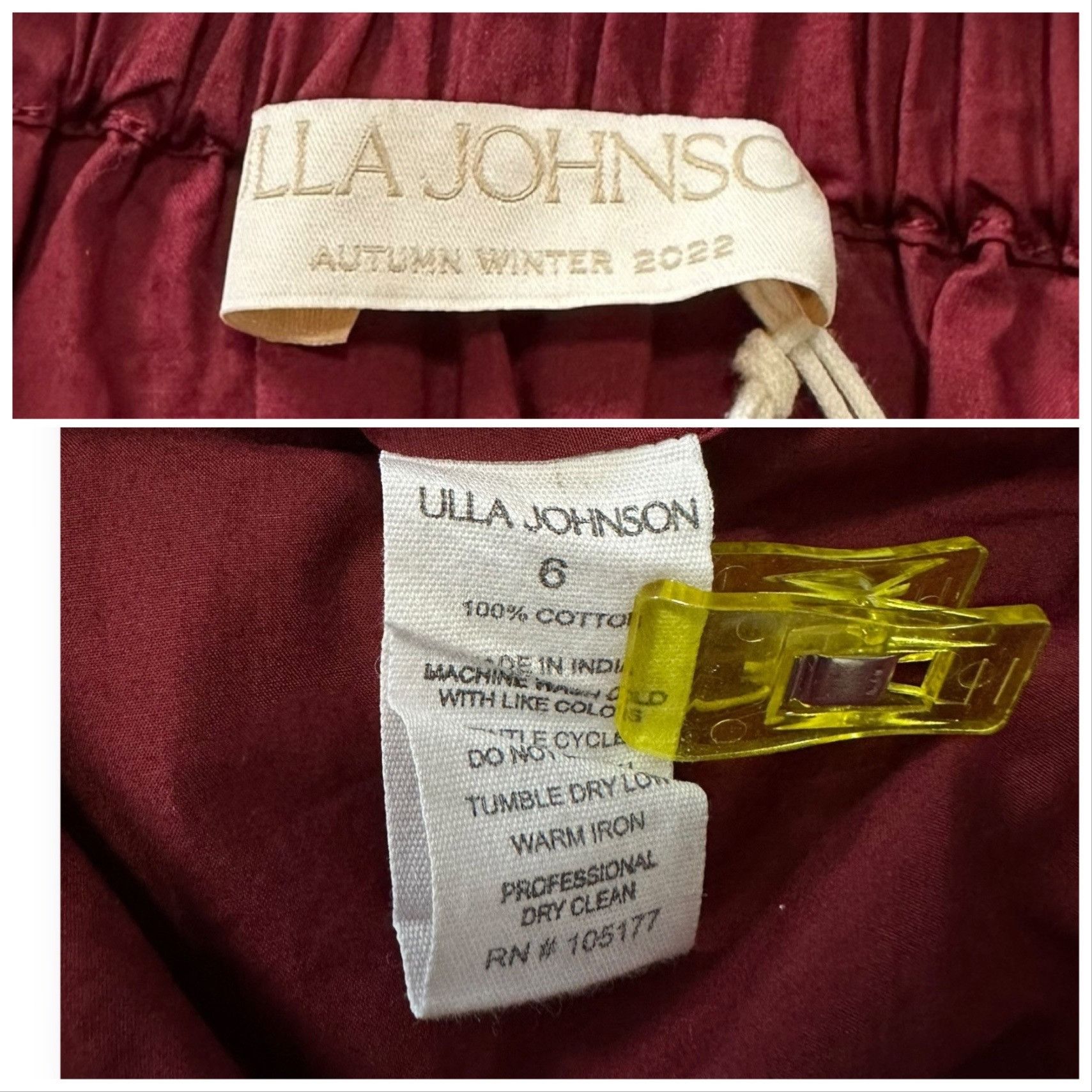 Ulla Johnson Ulla Johnson Martine Dress in Bordeaux, Size 6 Size M / US 6-8 / IT 42-44 - 4 Thumbnail