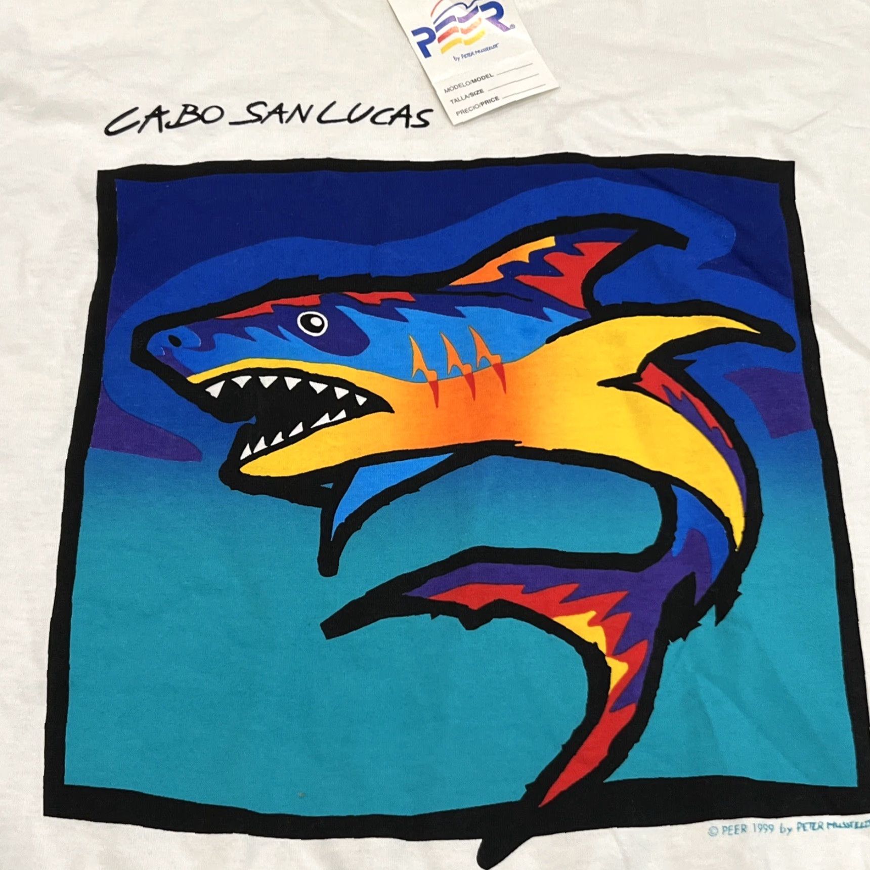 Vintage VINTAGE Peer Wear 90s Cabo San Lucas Graphic Button-Up Shirt Adult L White Mens NWT Size US L / EU 52-54 / 3 - 2 Thumbnail