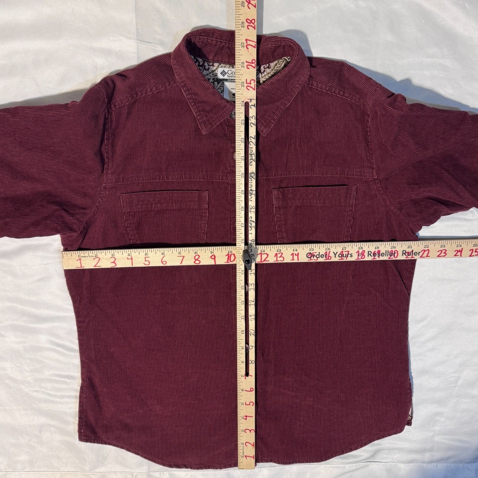 Columbia Columbia Womens Maroon Narrow Wale Corduroy Jacket - Large P Size L / US 10 / IT 46 - 6 Thumbnail