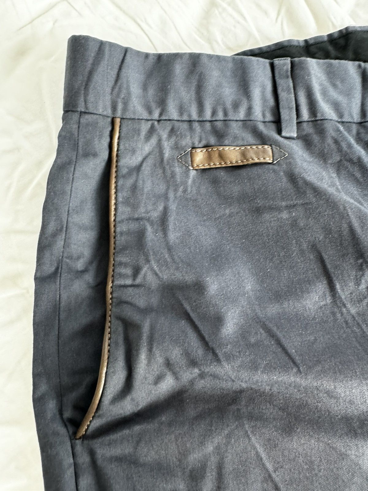 Hermes Hermes Clou de Selle navy blue cotton pants Size US 32 / EU 48 - 1 Thumbnail