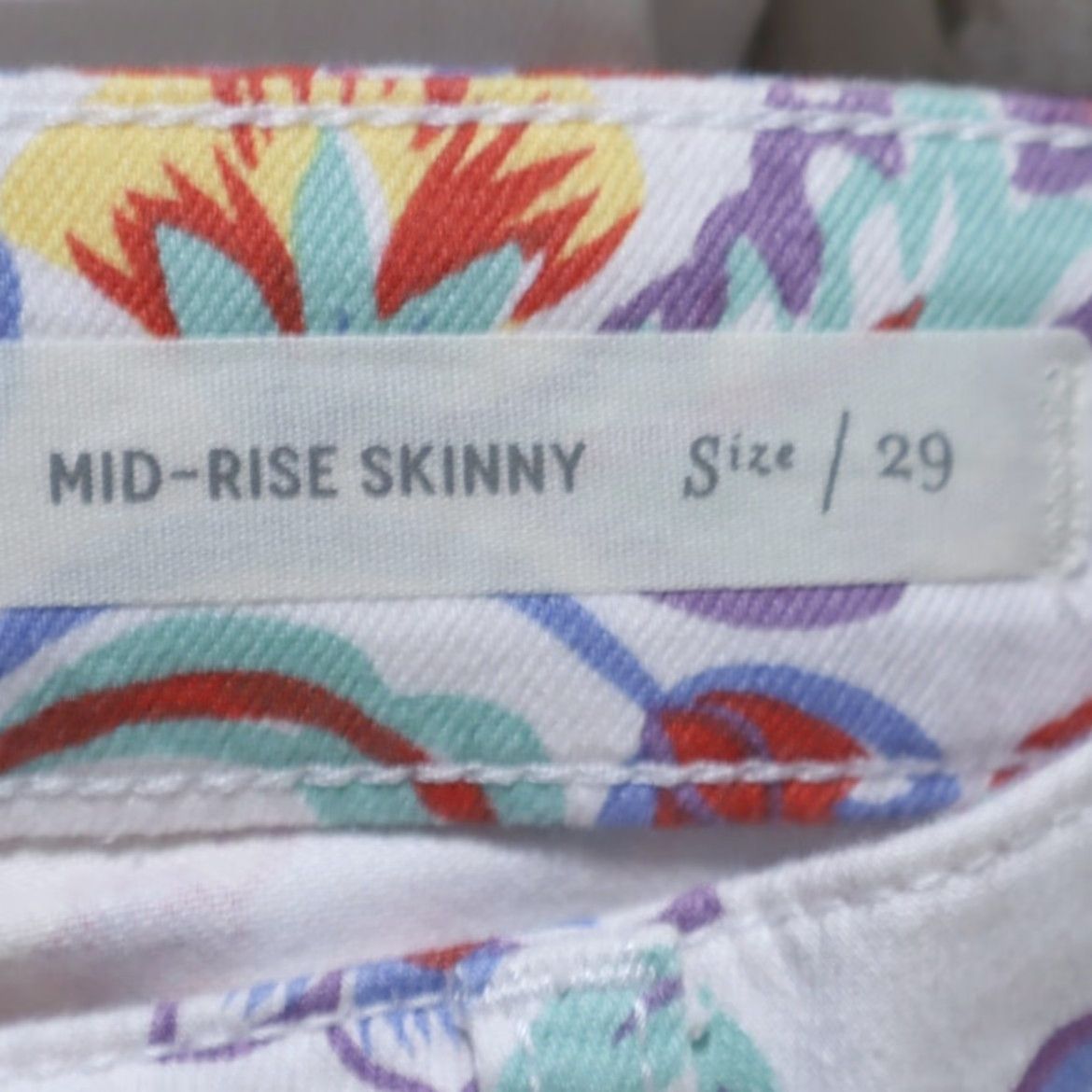 Vintage Pilcro and the Letterpress Stretch Mid-Rise Skinny Jeans White Women's 29 Size 29" - 5 Thumbnail