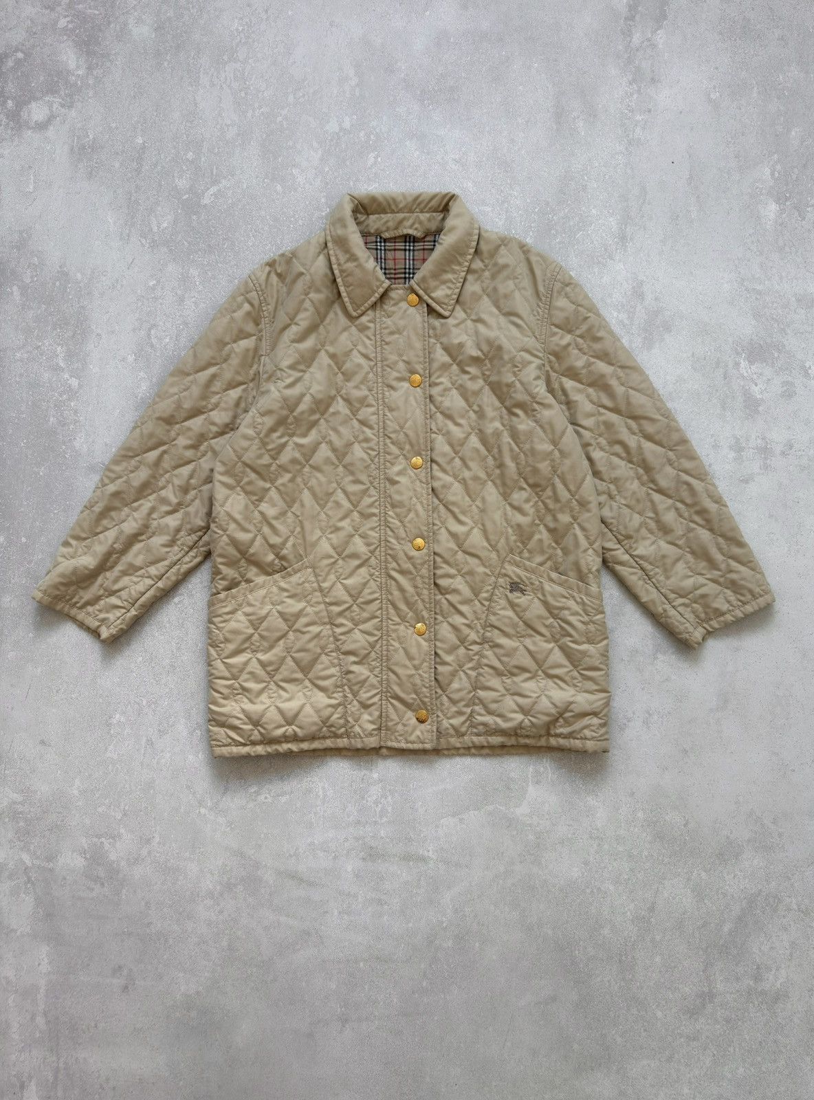 Burberry Vintage Burberrys 90s Nova Check Quilted Coat Jacket Logo Size US L / EU 52-54 / 3 - 4 Thumbnail