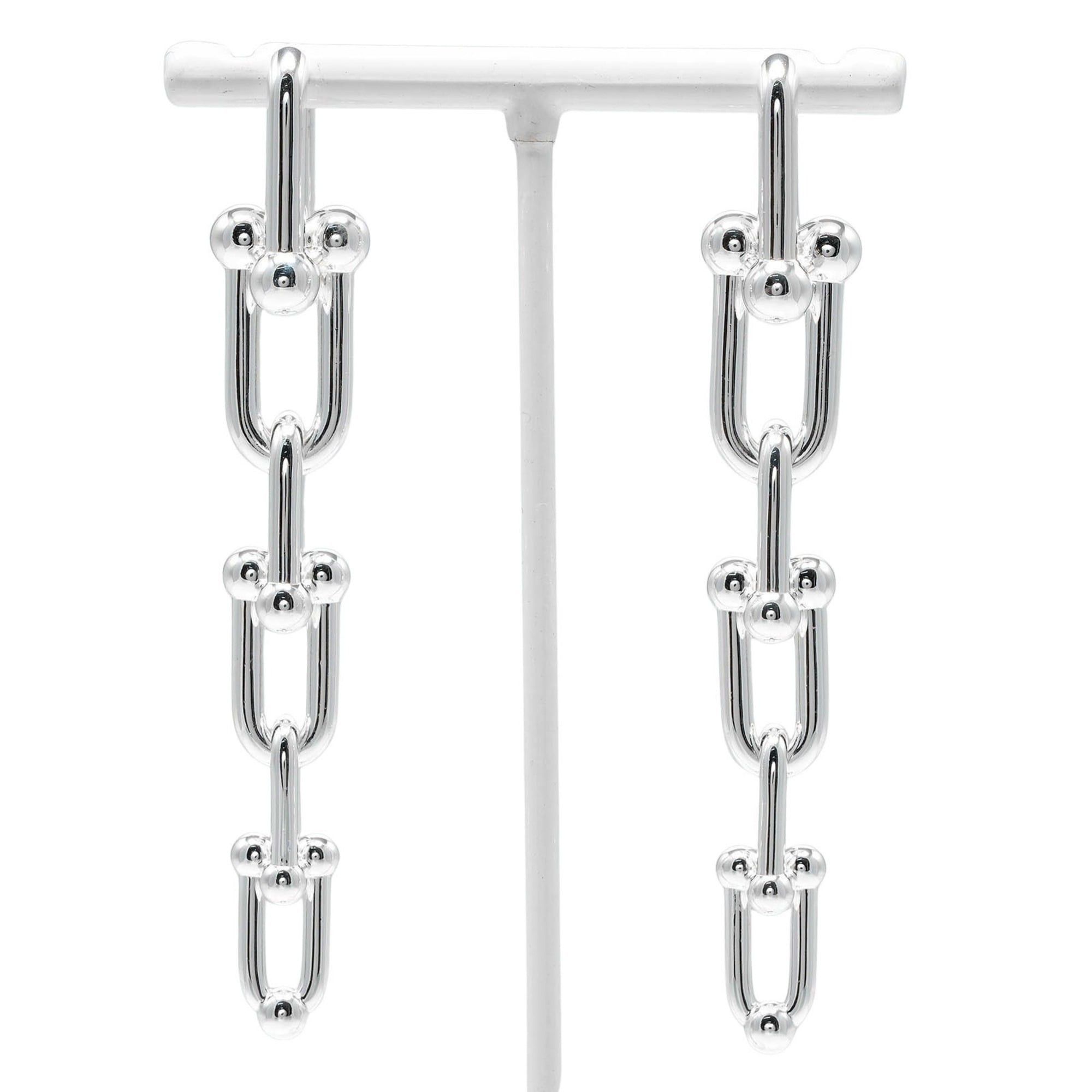 Tiffany & Co. Tiffany & Co. Hardware Graduated Link Earrings, Sterling Silver 925, Approx. 22.3g Size ONE SIZE - 1 Thumbnail