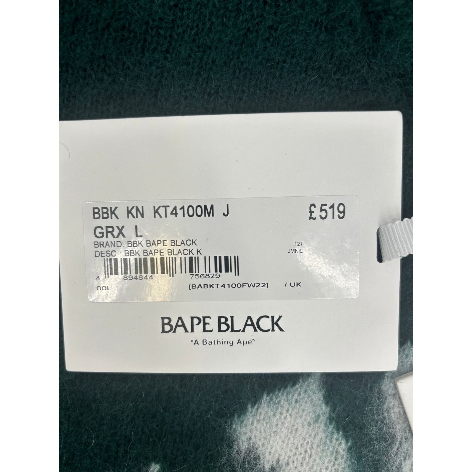 Bape BAPE Black Japan Green Mohair Distressed Sweater Size Medium Size US M / EU 48-50 / 2 - 7 Thumbnail