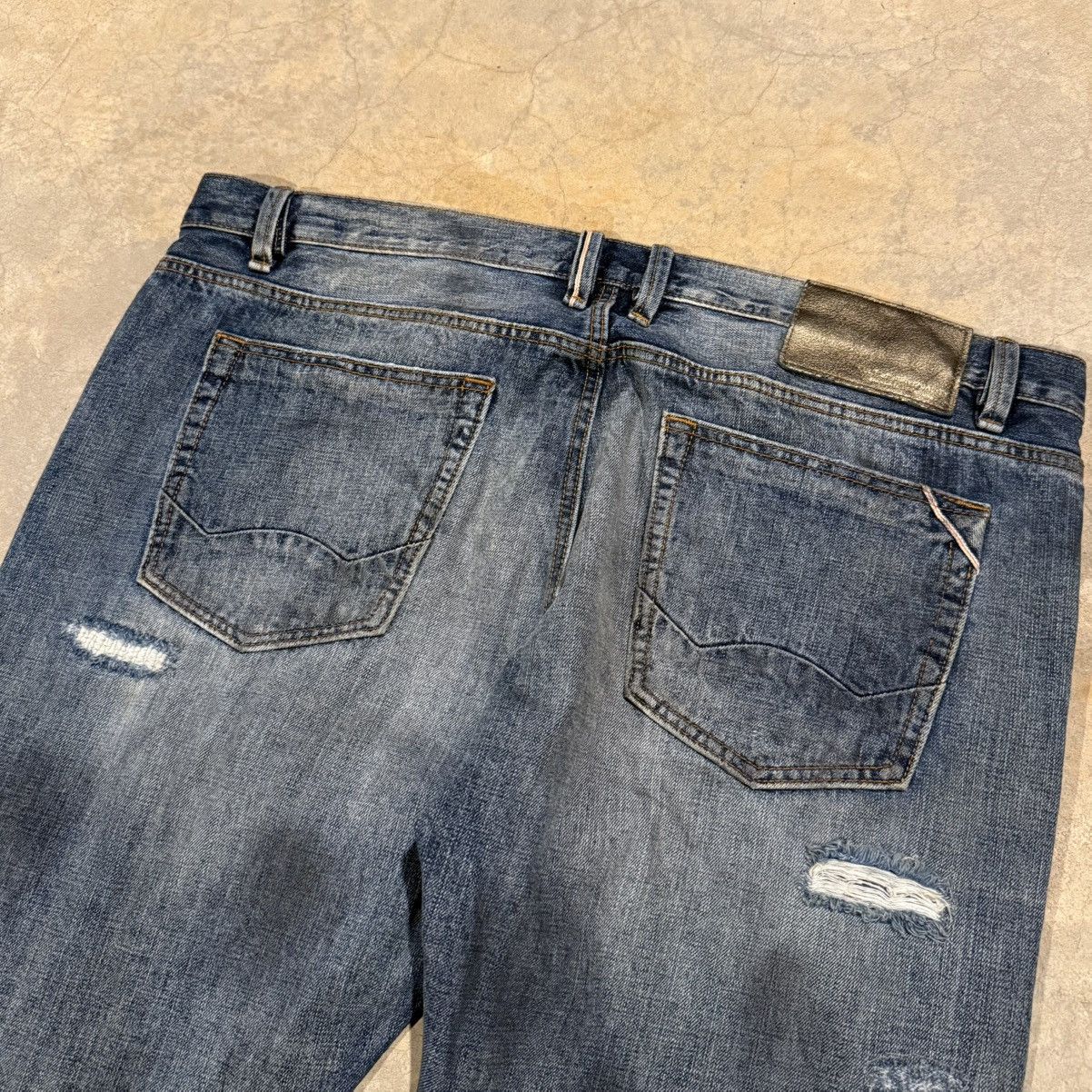 Cult Of Individuality Faded Distressed Japanese Selvedge Paint Splatter Jeans ERD Size US 42 / EU 58 - 16 Thumbnail