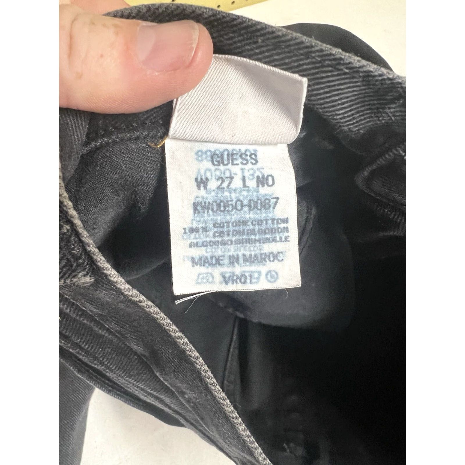 Guess VINTAGE GUESS Jeans Women Black Wash High Rise Skinny Ankle 27x31 5-Pocket Denim Rock USA 80s 90s Grunge Hipster Retro Modern Size 27" / US 4 / IT 40 - 6 Thumbnail