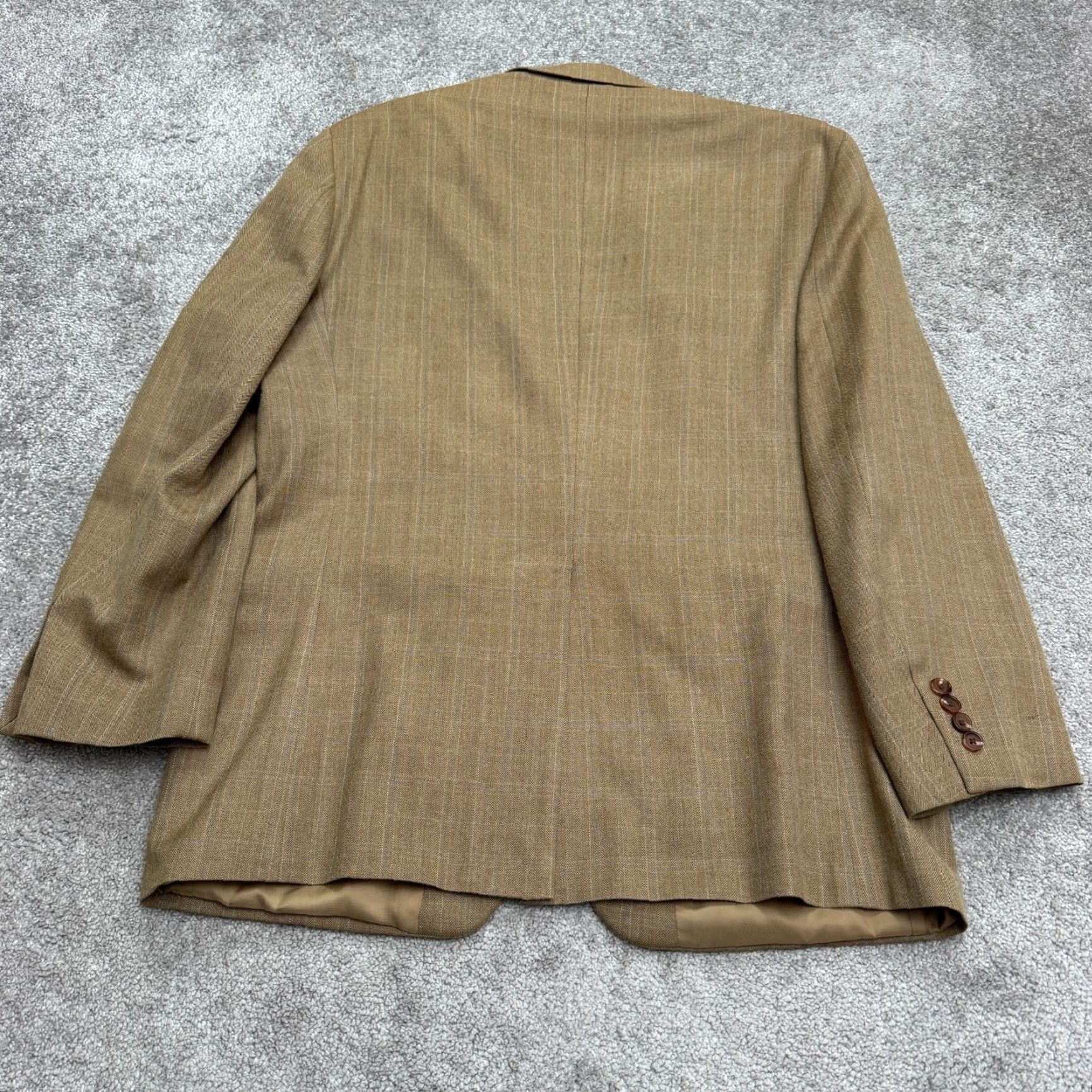 Ralph Lauren VINTAGE Ralph Lauren Men Blazer Suit Jacket Wool Silk Herringbone 42R Formal Business 40s 50s Size 42R - 2 Thumbnail