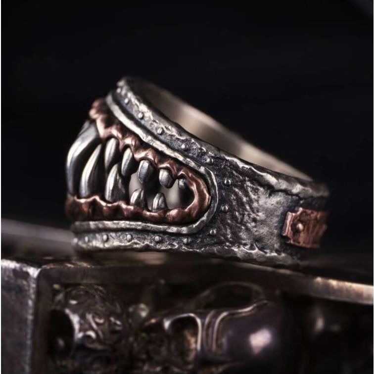 Jewelry Skull Dark Jewelry Rings Open Size Chrome Ring (Size 7-13) Size ONE SIZE - 1 Thumbnail