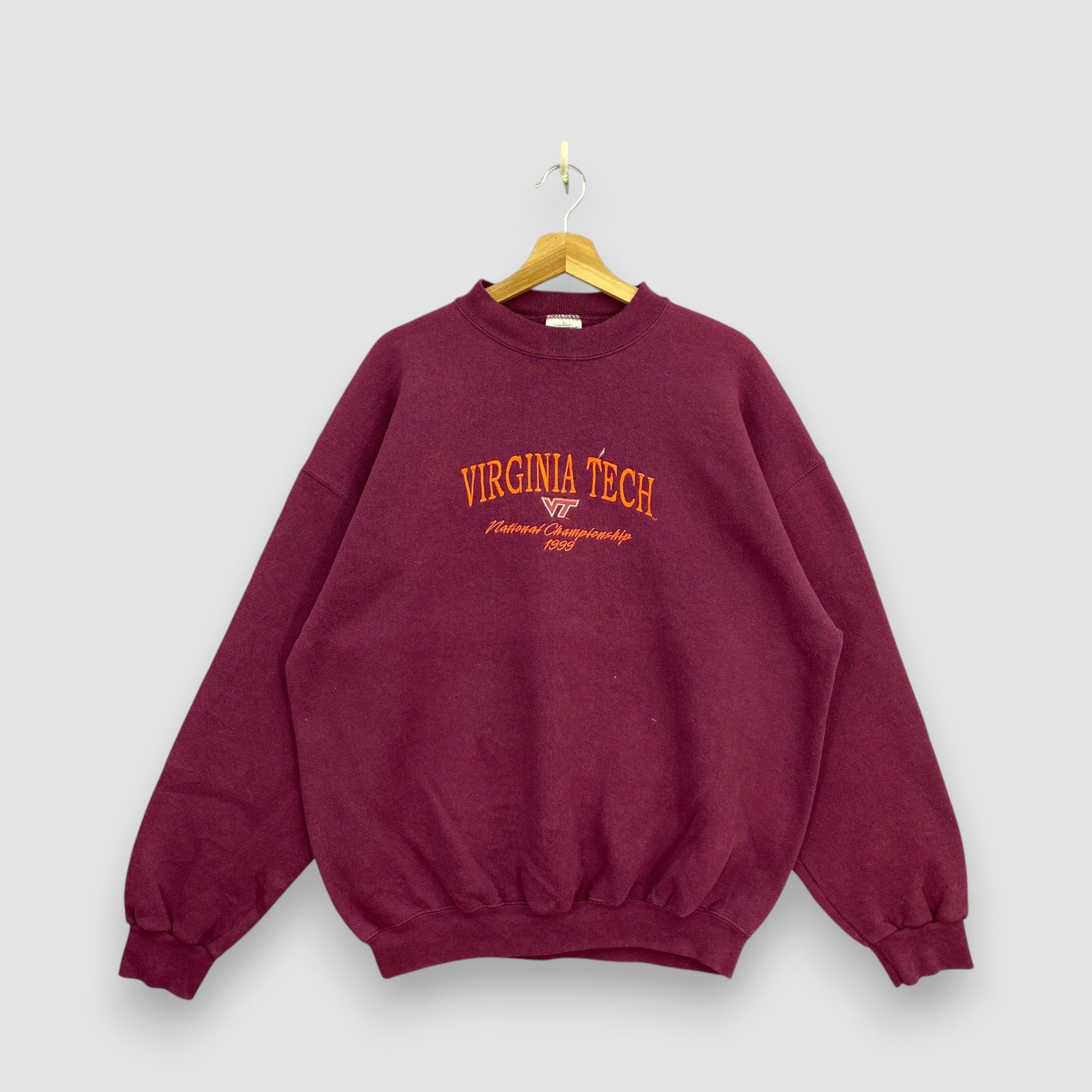 Vintage Vintage 1999 Virginia Tech National Championship Sweatshirt Size US XL / EU 56 / 4 - 1 Thumbnail
