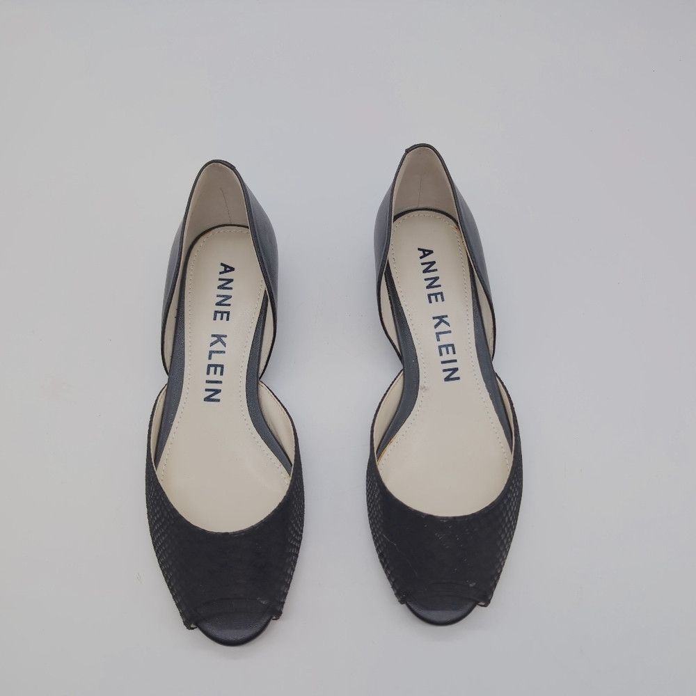 Anne Klein Anne Klein Sz 7 Black Leather Low Heels Fanetta Size US 7 / IT 37 - 3 Thumbnail