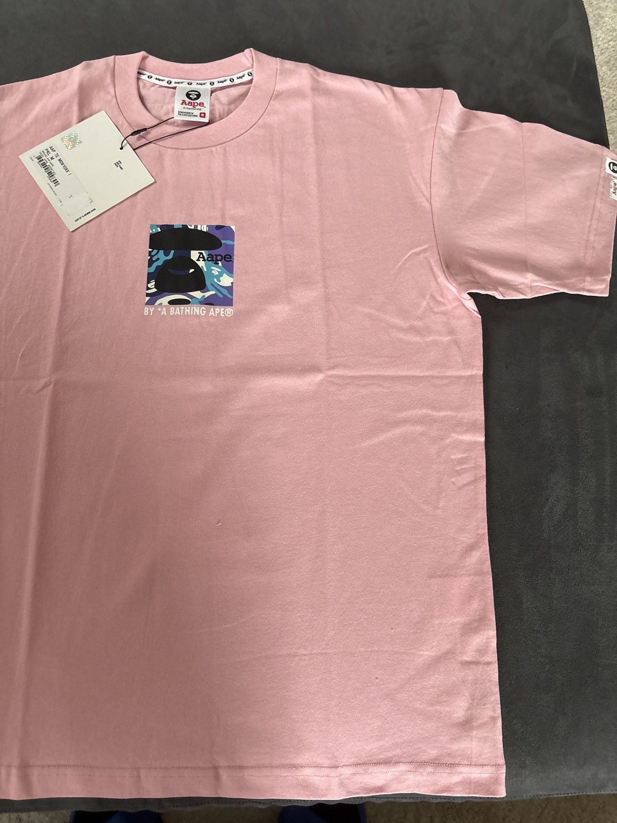 Aape × Bape Aape t-shirt pink purple and blue ape face Size US S / EU 44-46 / 1 - 3 Thumbnail