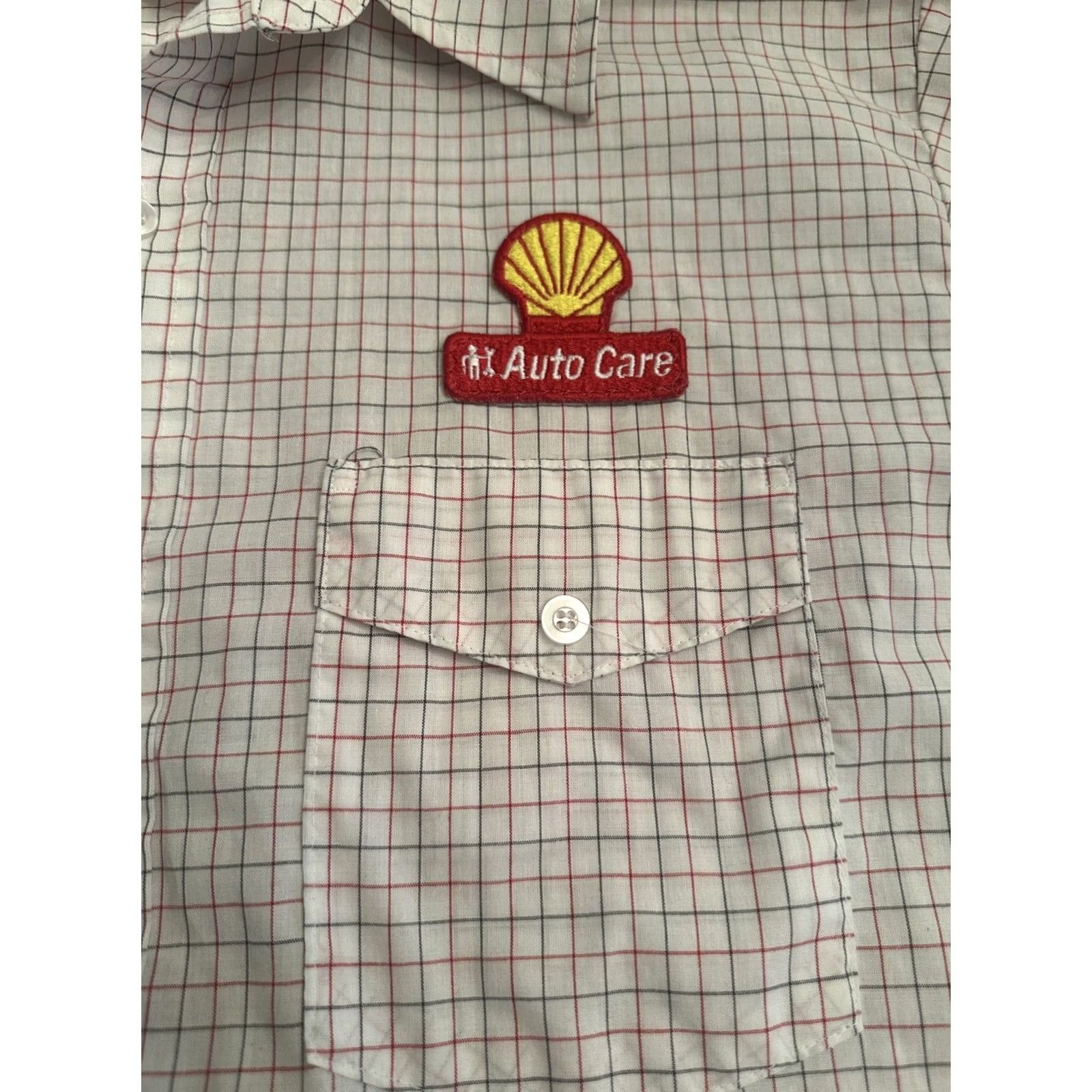 GAS VINTAGE Unitog Shell Gas Oil Auto Care Button Up Work Shirt LG 16-16.5 EUC Shirt Mens Size US L / EU 52-54 / 3 - 3 Thumbnail