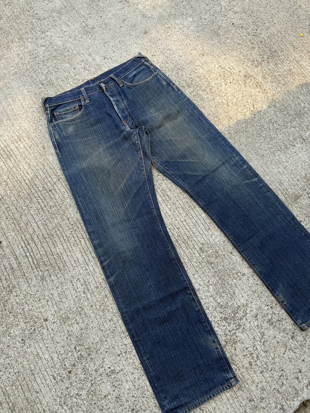 Evisu Evisu - Embroidered Red Seagulls Selvedge Jeans Size US 33 - 3 Thumbnail