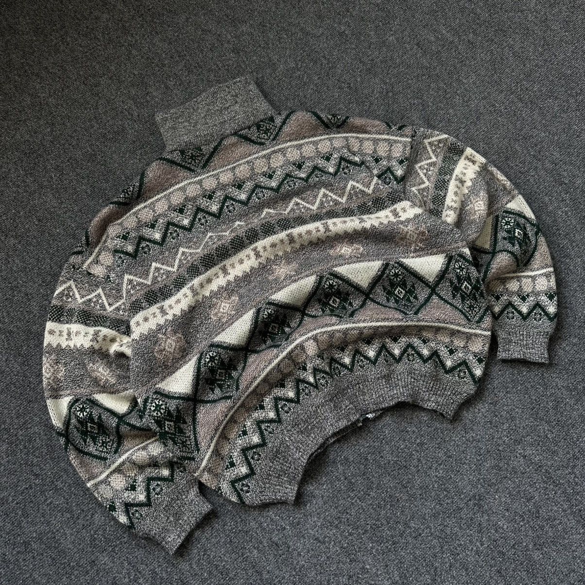 Aran Isles Knitwear VTG Western Man’s Zip Sweater Crazy Size L Abstractive Very Size US L / EU 52-54 / 3 - 13 Thumbnail