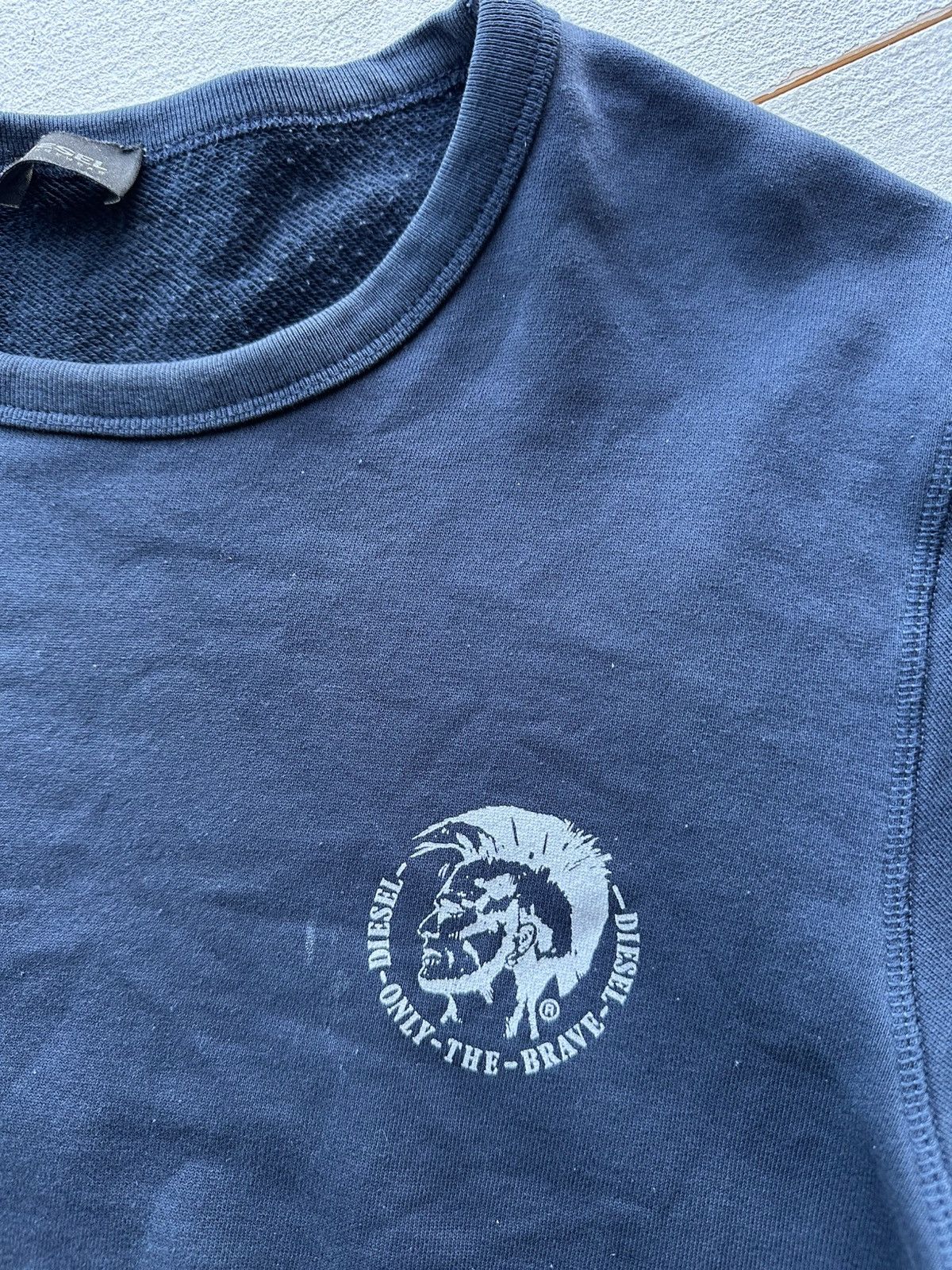 Diesel VNTG 🚨 DIESEL SWEATSHIRT BIG LOGO BRAVE DARK BLUE Y2K Size US L / EU 52-54 / 3 - 8 Thumbnail