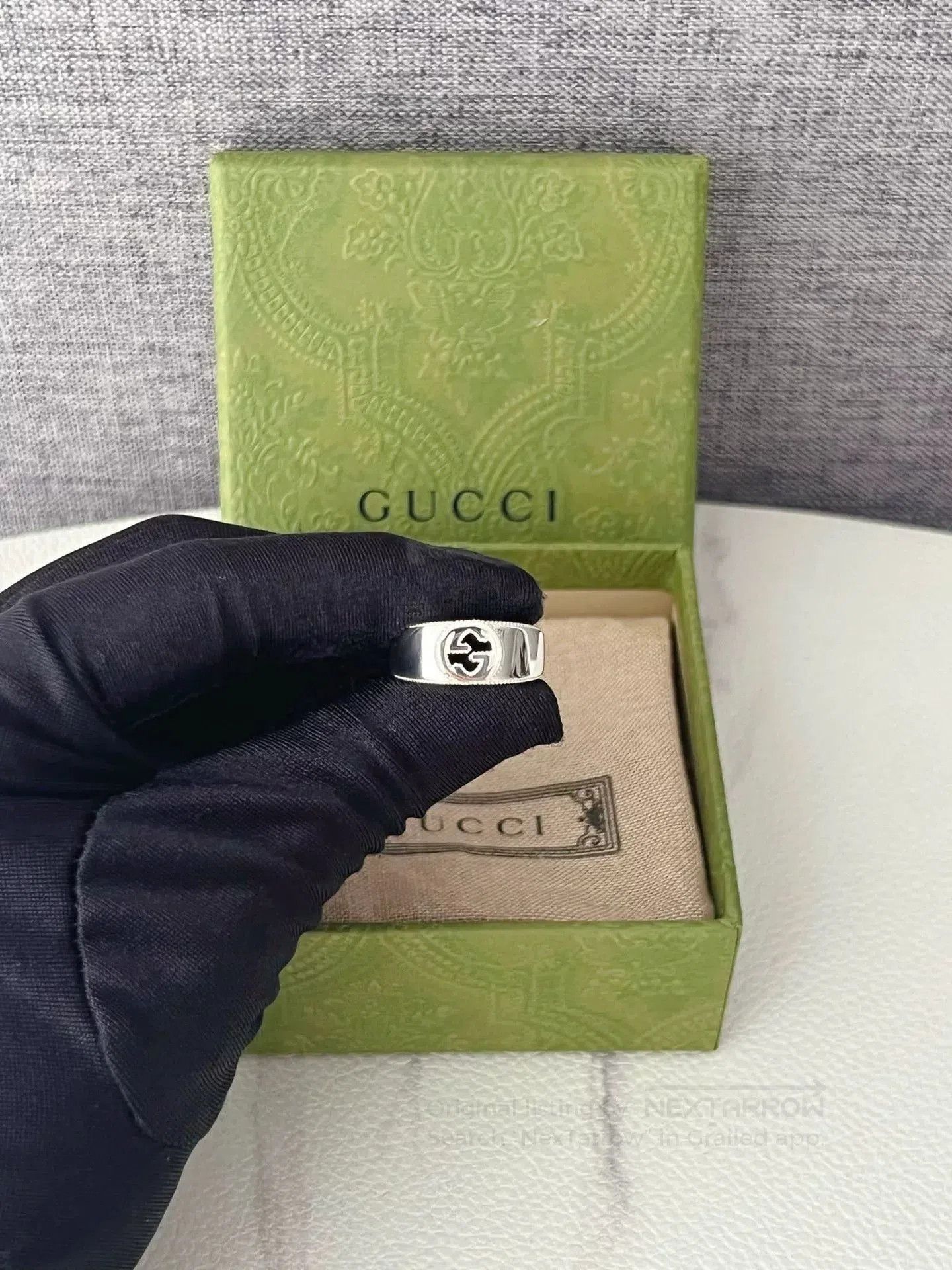 Gucci Gucci 3D GG Cutout Ring 925 Silver. Size ONE SIZE - 1 Thumbnail