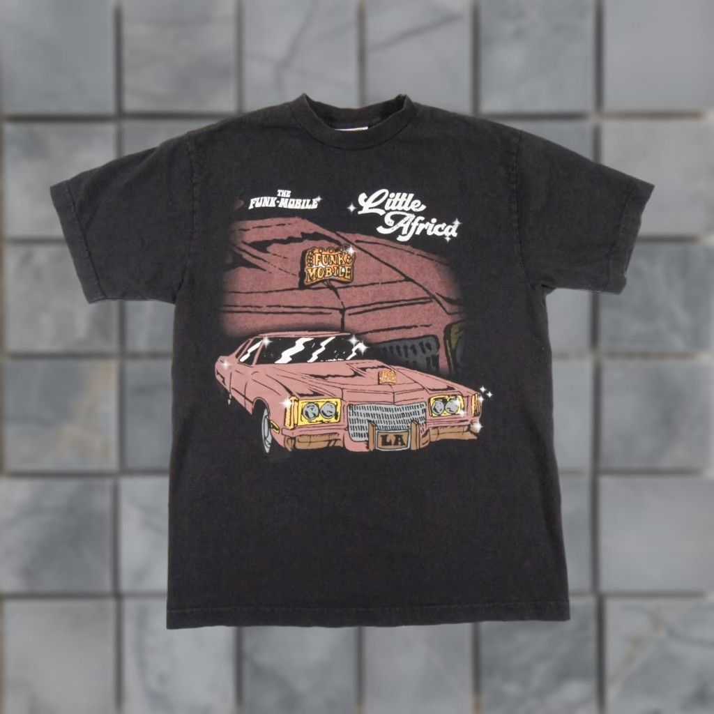 Vintage VINTAGE Little Africa Men's T-Shirt Short Sleeve Cotton Black Graphic 90s Streetwear Medium Size US M / EU 48-50 / 2 - 1 Thumbnail