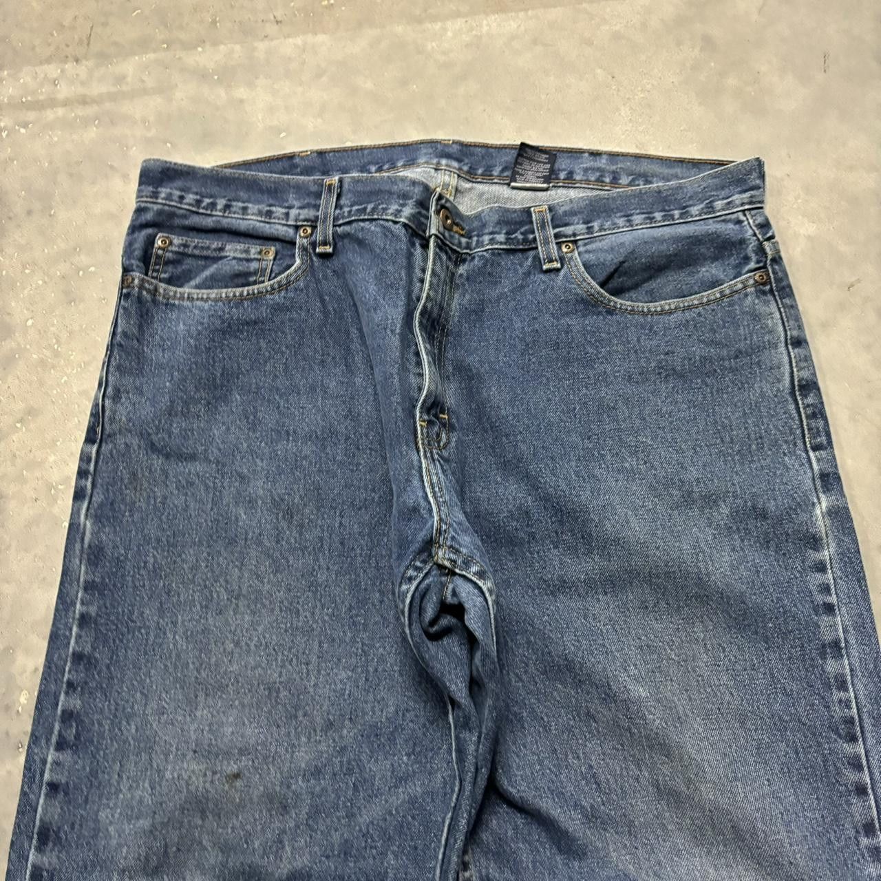 Japanese Brand × Vintage Crazy Vintage Y2K/2000s Baggy Medium Wash Skater Denim Jeans! Size US 38 / EU 54 - 5 Thumbnail