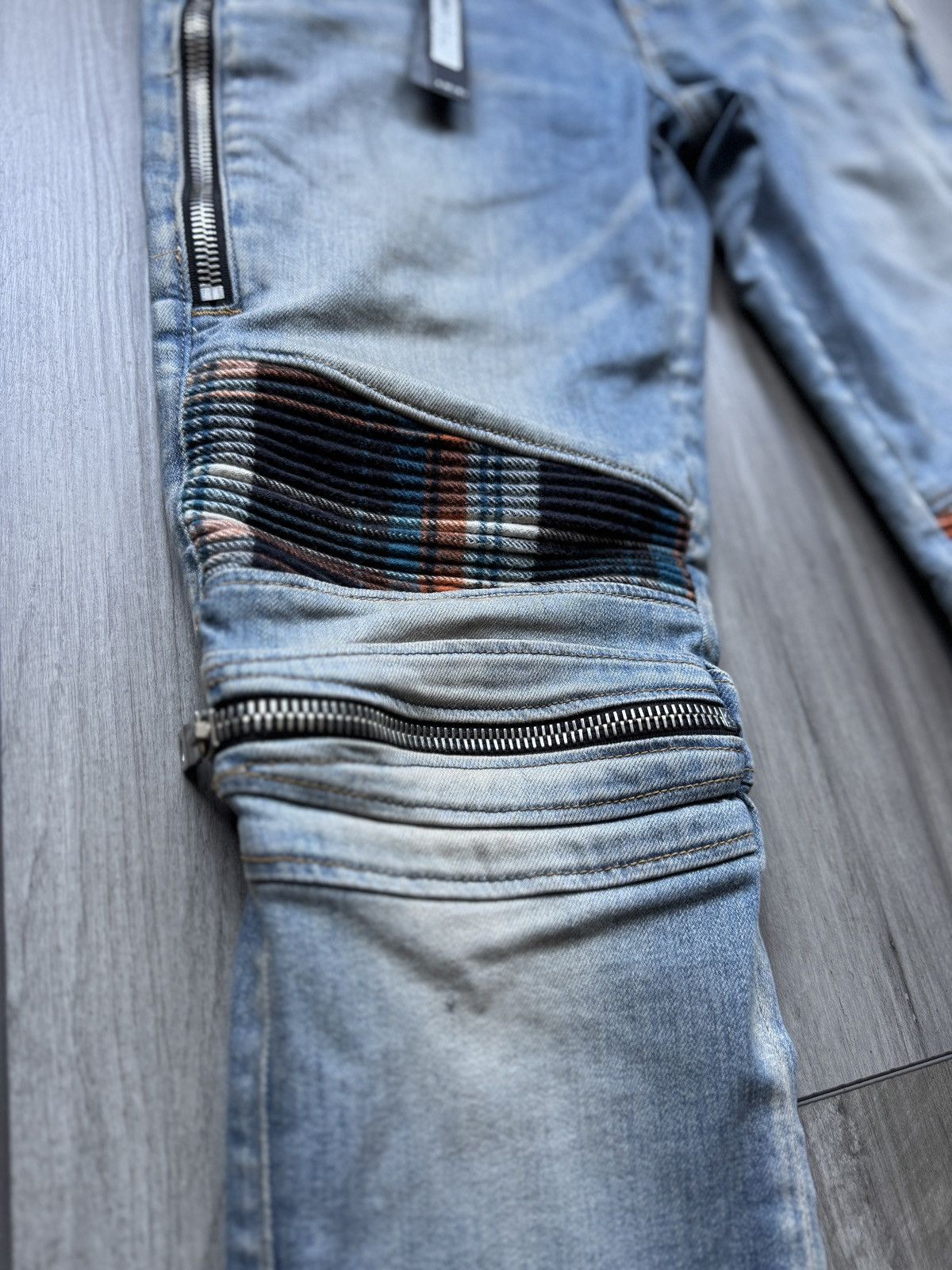 Amiri Amiri MX2 Indigo/Orange Flannel Denim Size US 33 - 7 Thumbnail