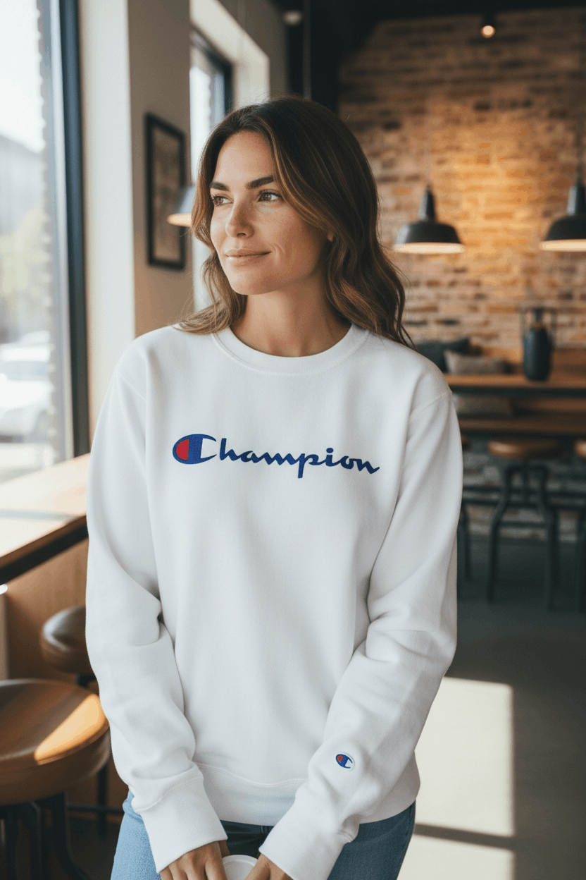 Champion Vintage 90's CHAMPION Big Spell Out Logo Sweatshirts Size M / US 6-8 / IT 42-44 - 1 Thumbnail