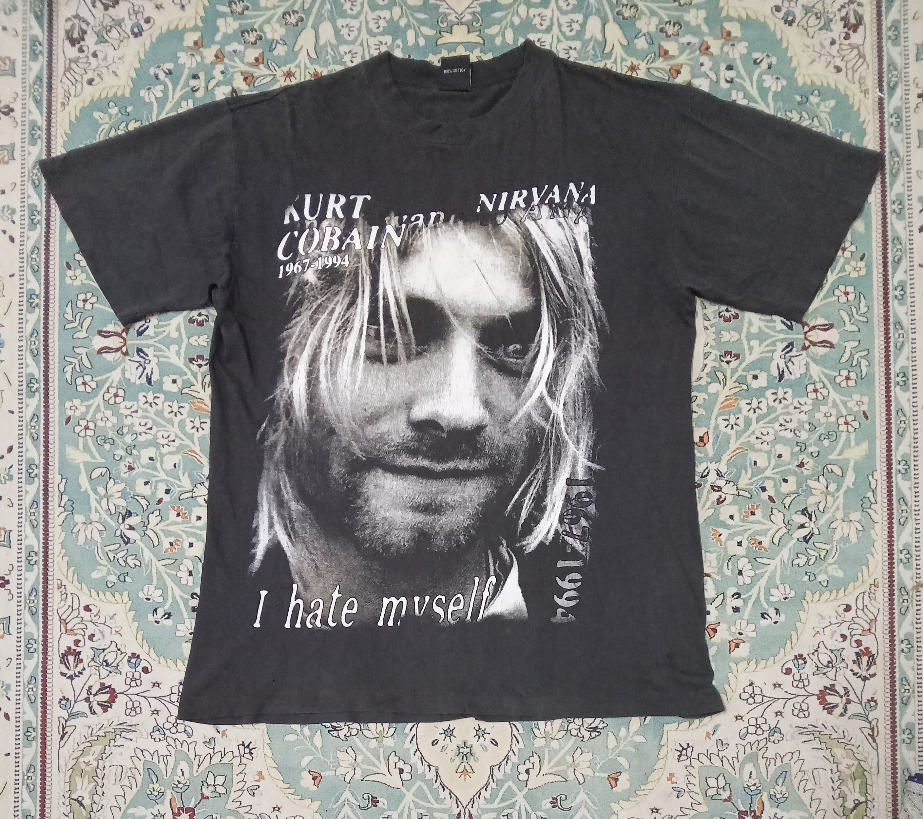 Band Tees Kurt Cobain Nirvana Vintage Distressed Bootleg T Shirt Size US L / EU 52-54 / 3 - 1 Thumbnail