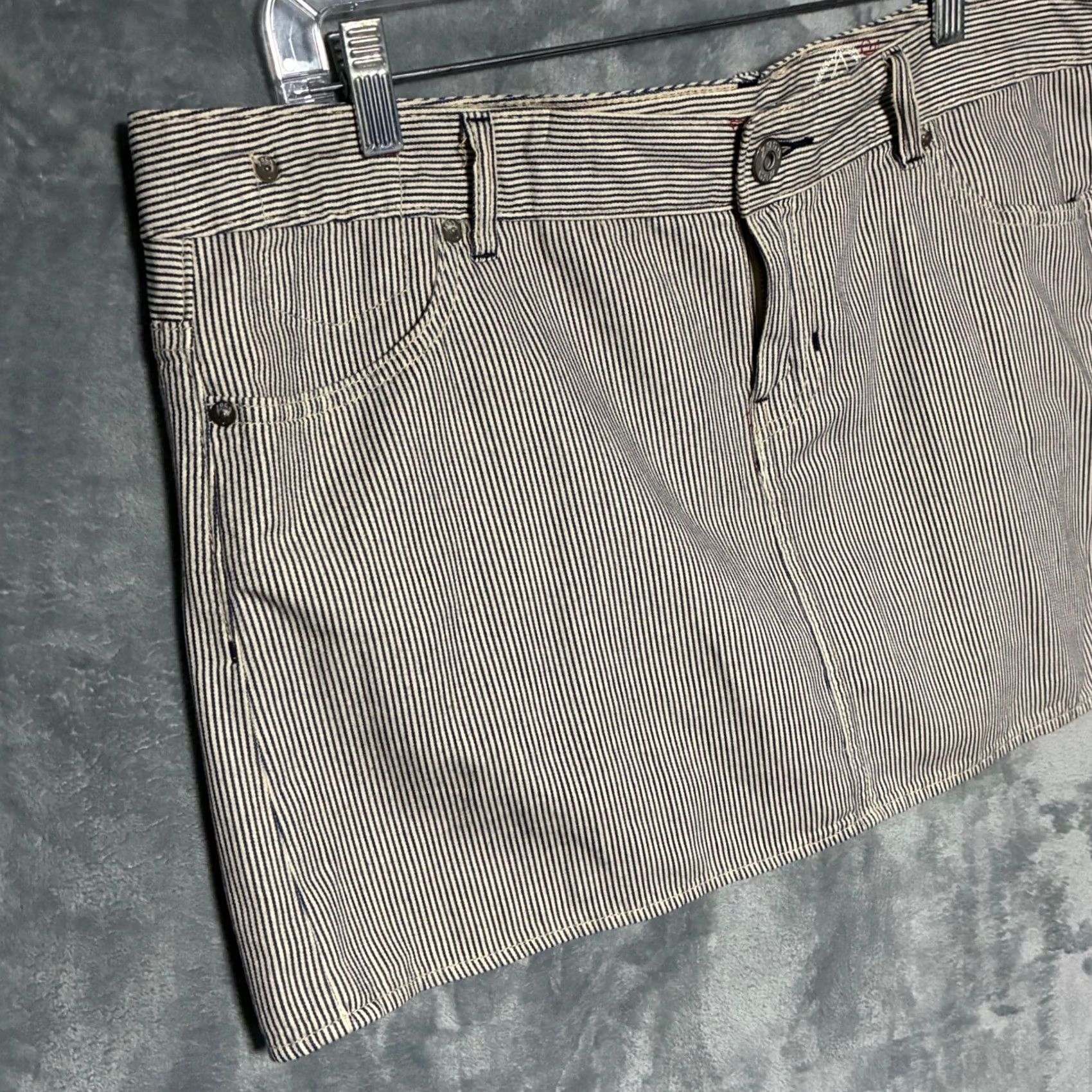 Gap Y2K Gap 1969 Limited Edition Denim Mini Skirt Navy Cream Size 16 Size 38" / US 16 / IT 52 - 3 Thumbnail