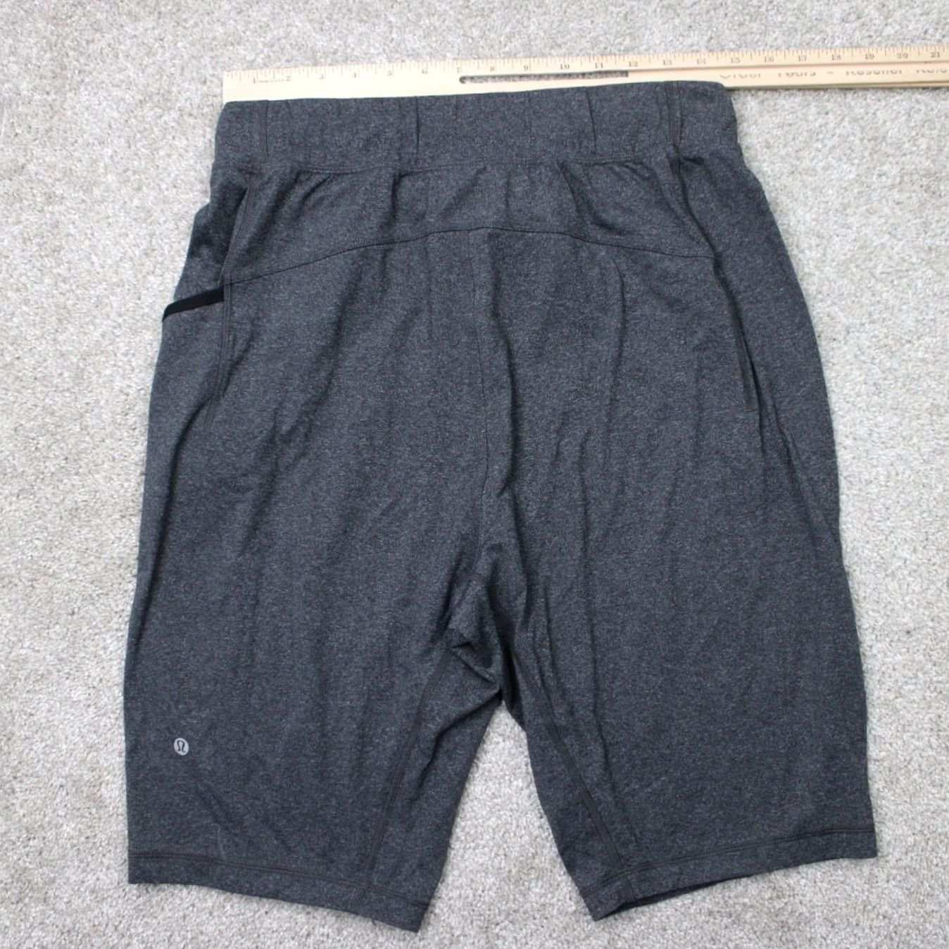 Lululemon Lululemon Shorts Mens M Gray Drawstring Lined Athletic Nylon/Poly Stretch Shorts Size US 31 - 5 Thumbnail