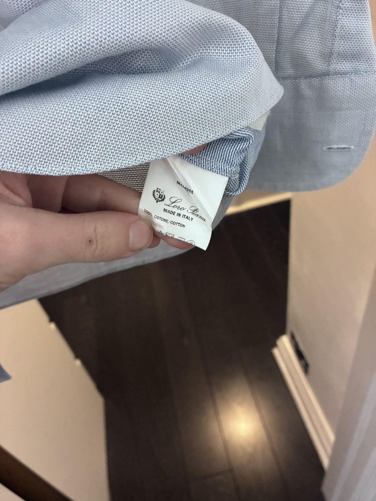 Loro Piana Loro Piana blue cotton shirt size 38 15 Size US S / EU 44-46 / 1 - 5 Thumbnail