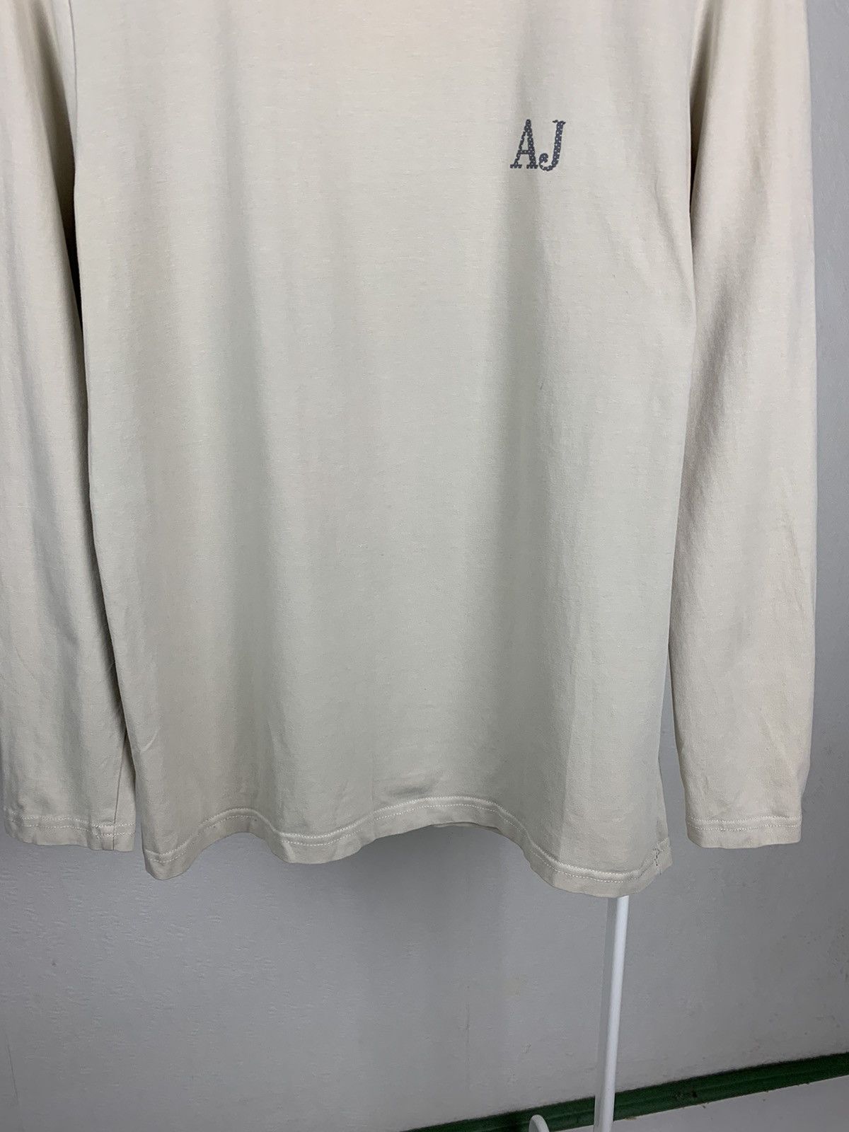 Armani Armani Long Sleeve Cyber Y2K Style Cream Long Sleeve Size M Size US M / EU 48-50 / 2 - 5 Thumbnail