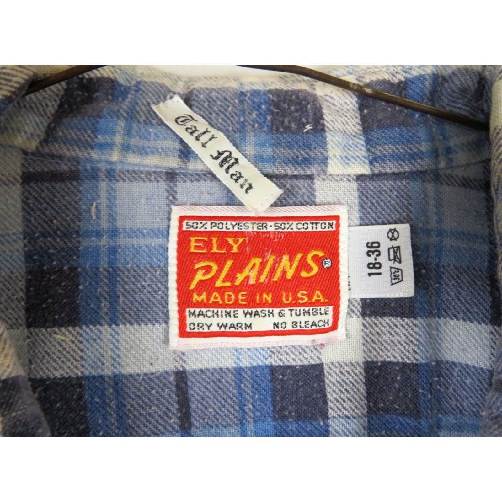 Vintage Vintage Ely Plains Tall man Western Flannel Button Down Plaid Shirt top Sz 18-36 Size US XXL / EU 58 / 5 - 5 Thumbnail