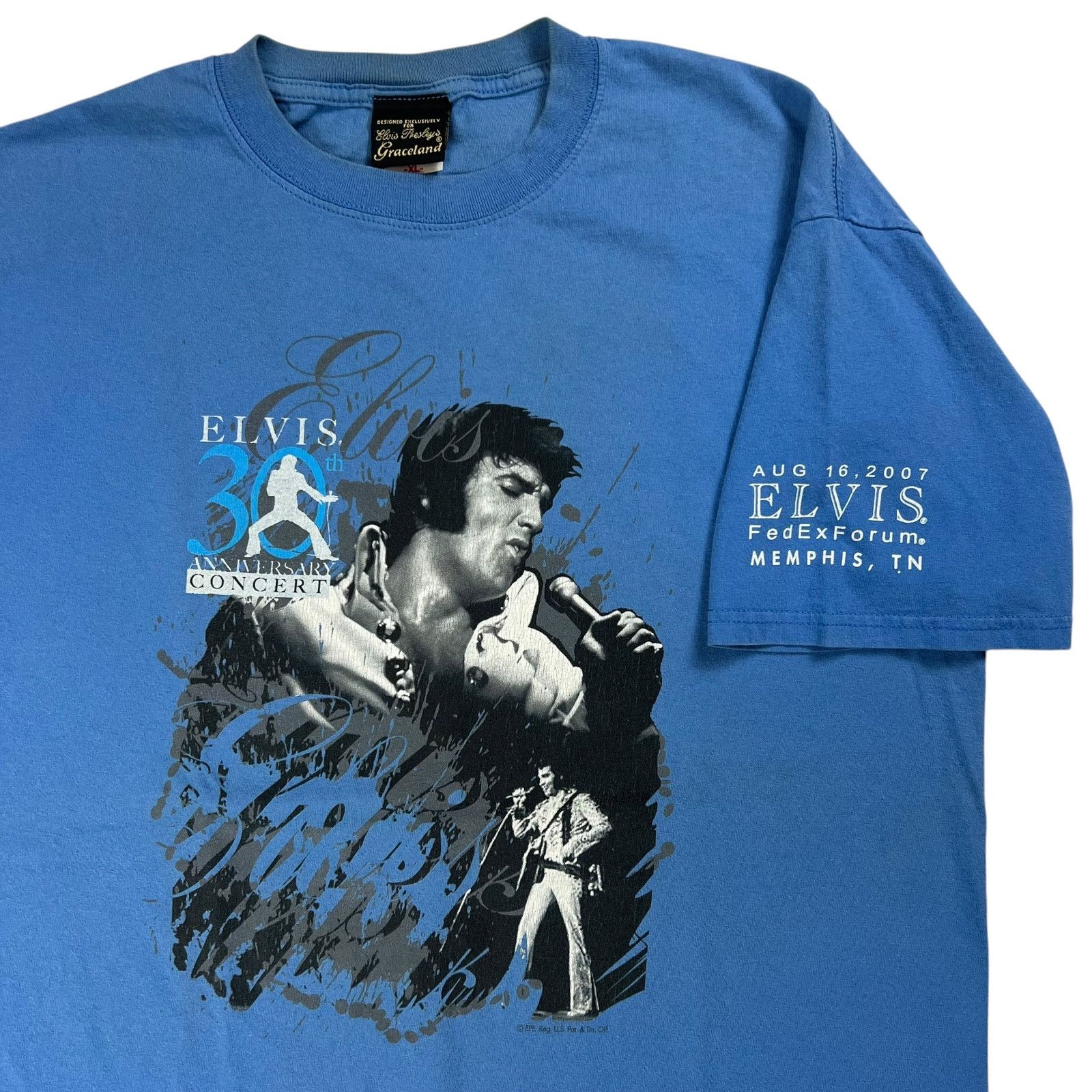 Band Tees × Vintage Vintage 2007 Elvis Presley 30th anniversary concert tee (XL) Size US XL / EU 56 / 4 - 4 Thumbnail
