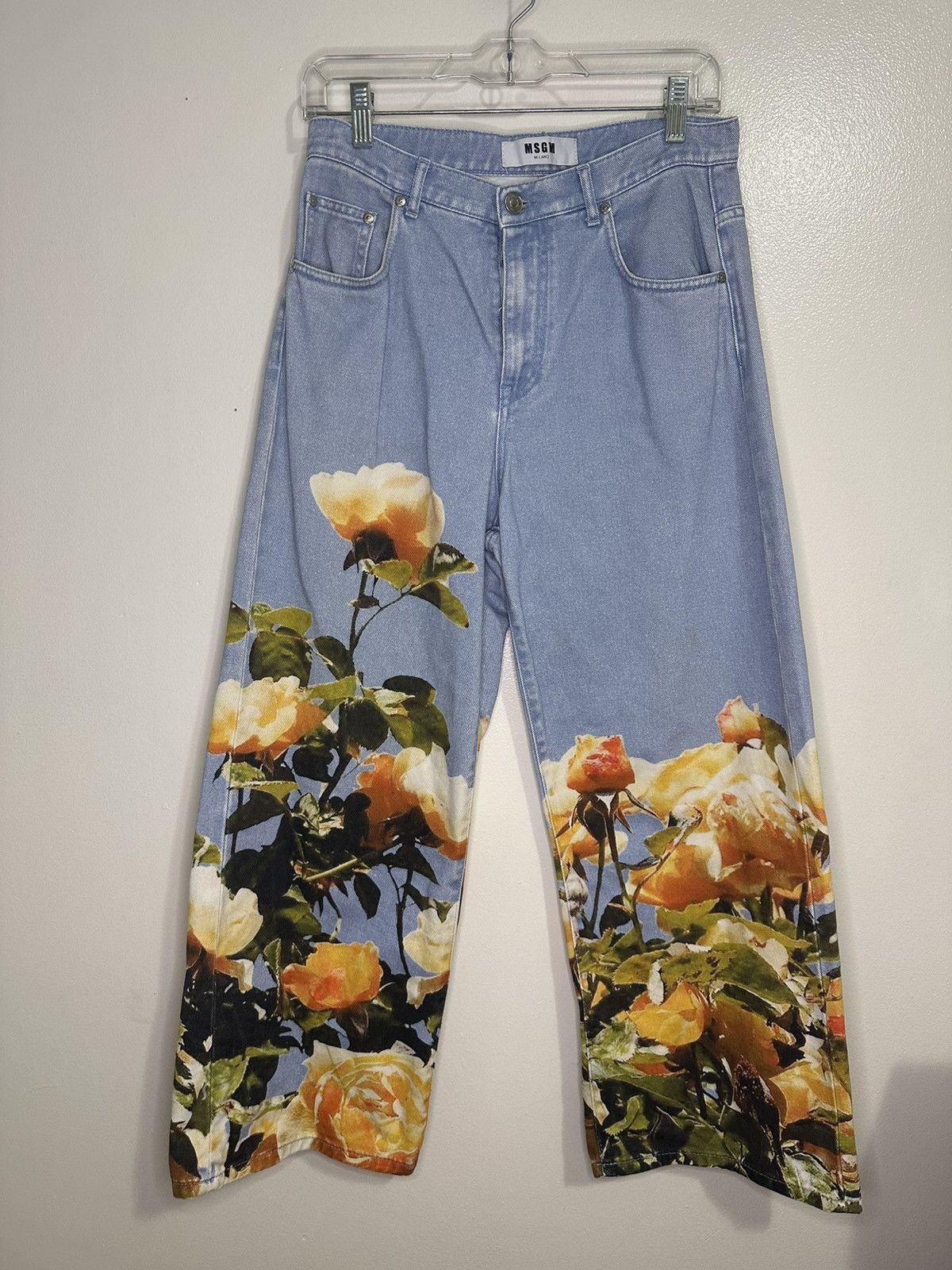 MSGM MSGM Floral Photo Jeans Size 28" / US 6 / IT 42 - 2 Thumbnail