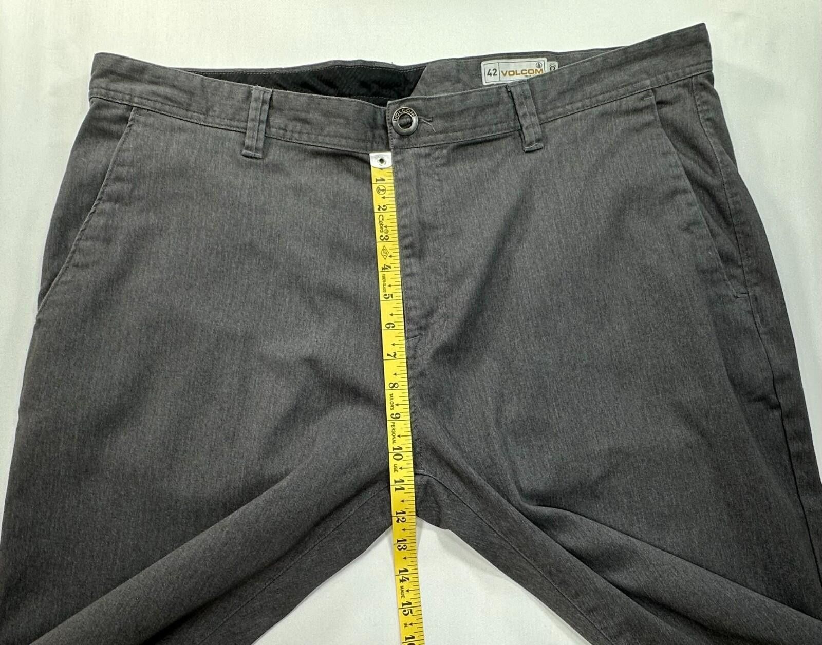Volcom Volcom Flat Embroidered Cotton/Poly Chinos Gray Mens 42/34 Size US 42 / EU 58 - 4 Thumbnail