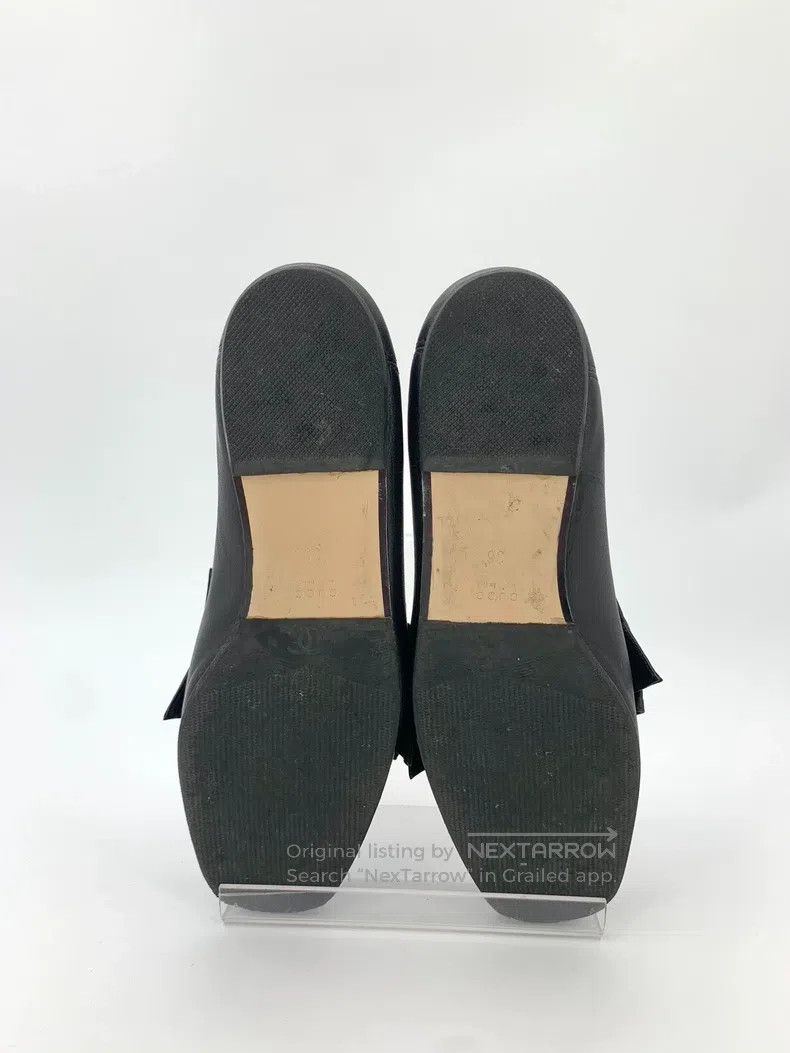 Gucci Gucci Black rhinestone little bee flat leather shoes Size US 5.5 / IT 35.5 - 5 Thumbnail