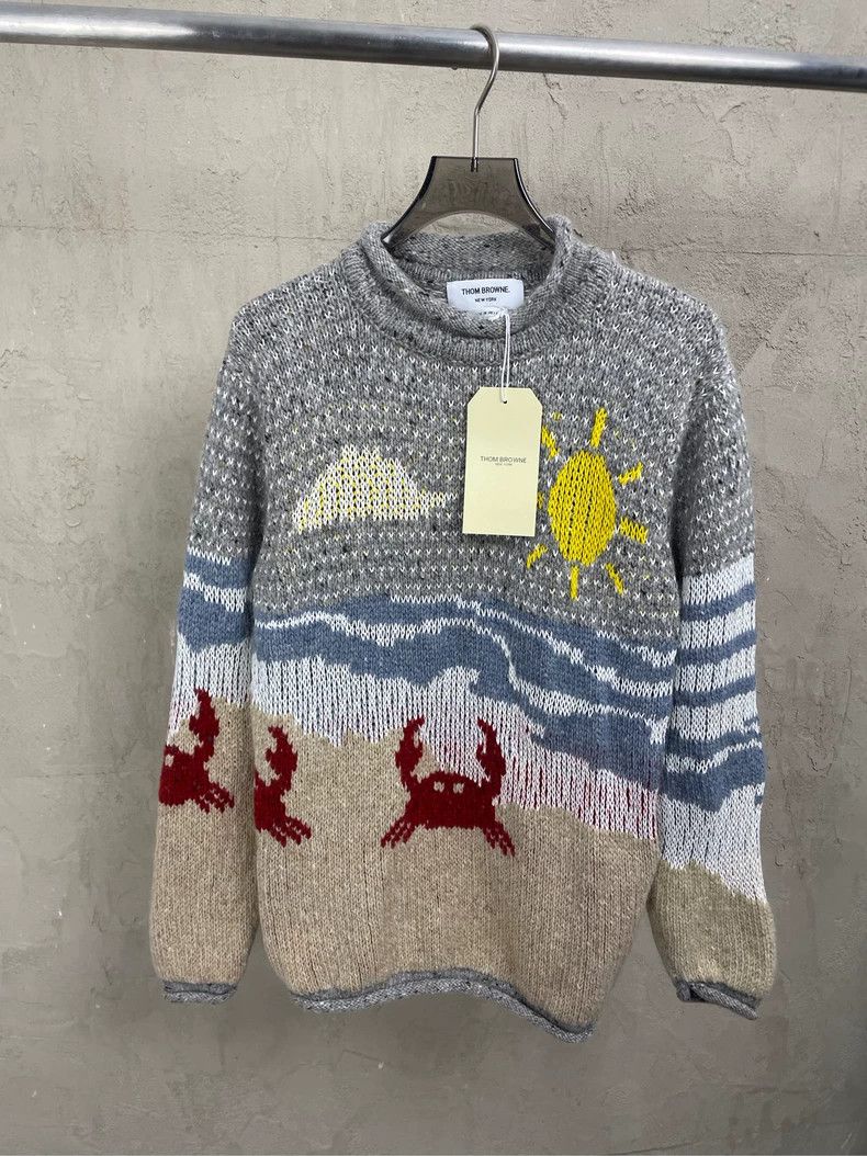 Thom Browne Thom browne Beige and gray color matching show crab four-st Size US M / EU 48-50 / 2 - 1 Thumbnail