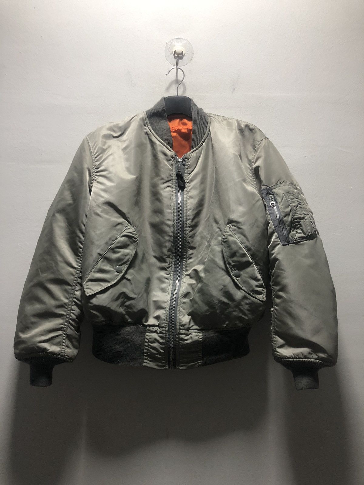 Alpha Industries Vintage ALPHA INDUSTRIES Bomber Jacket Ideal Zip 
