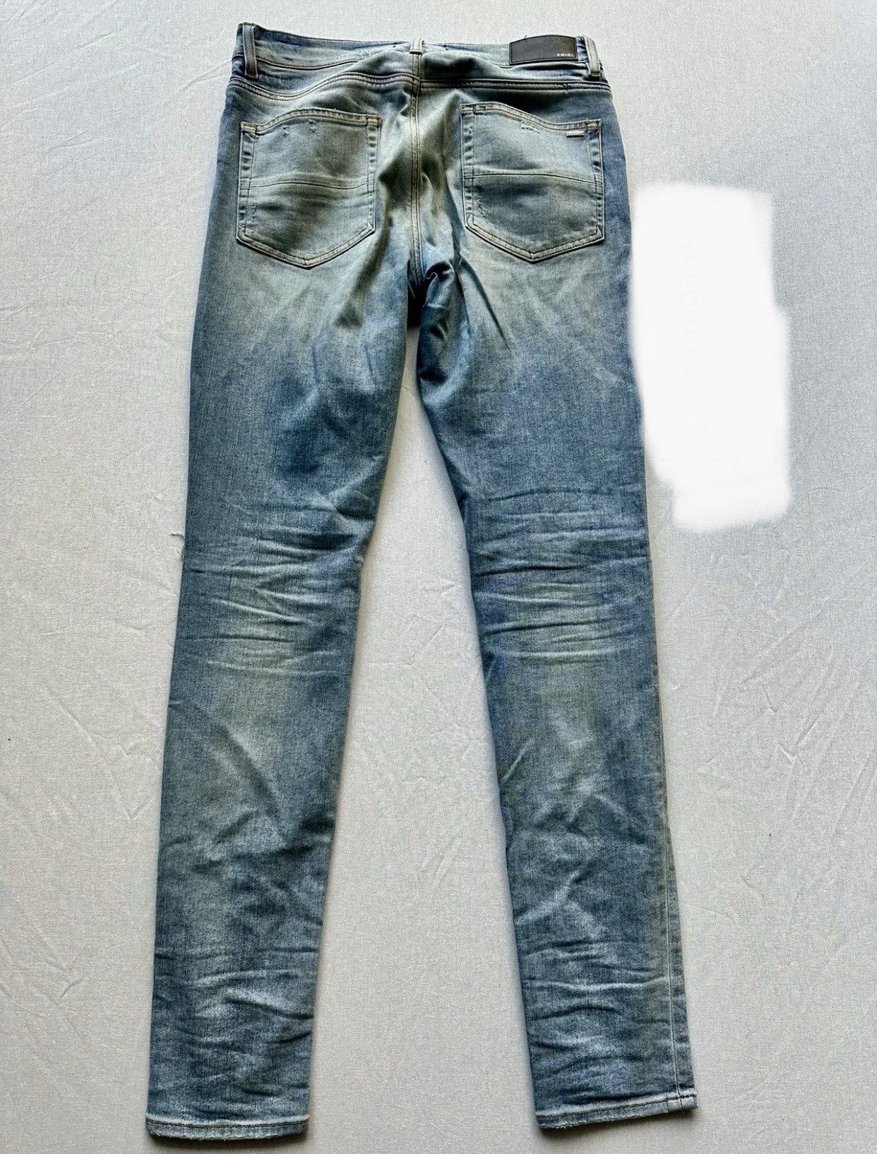 Amiri Amiri Skinny Jeans Blue Slit Knee Denim sz 32 Size US 32 / EU 48 - 2 Thumbnail