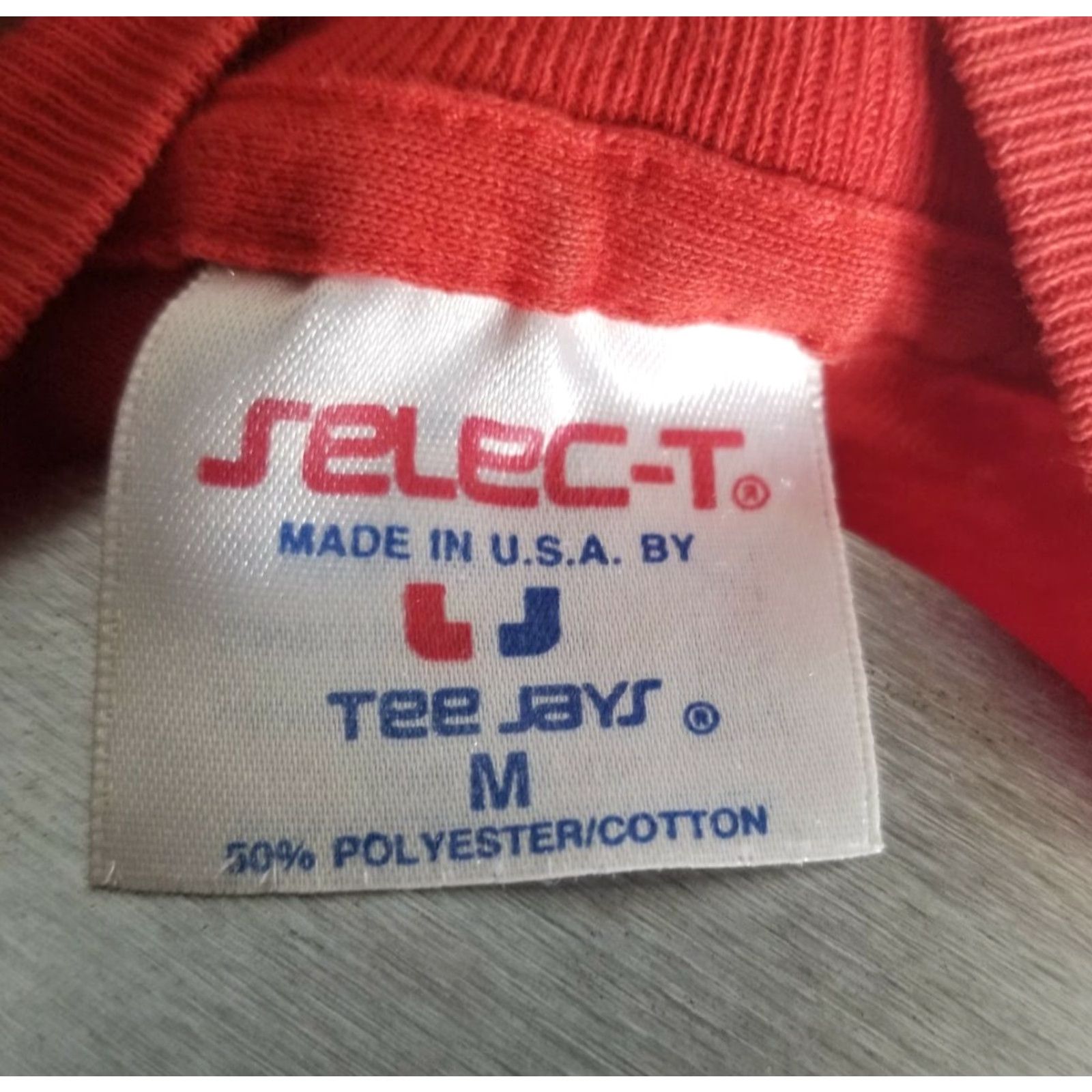 TEE JAYS VINTAGE Tee Jays New York Statue Of Liberty Single Stitch Red T Shirt M Mens USA 80s Size US M / EU 48-50 / 2 - 5 Thumbnail