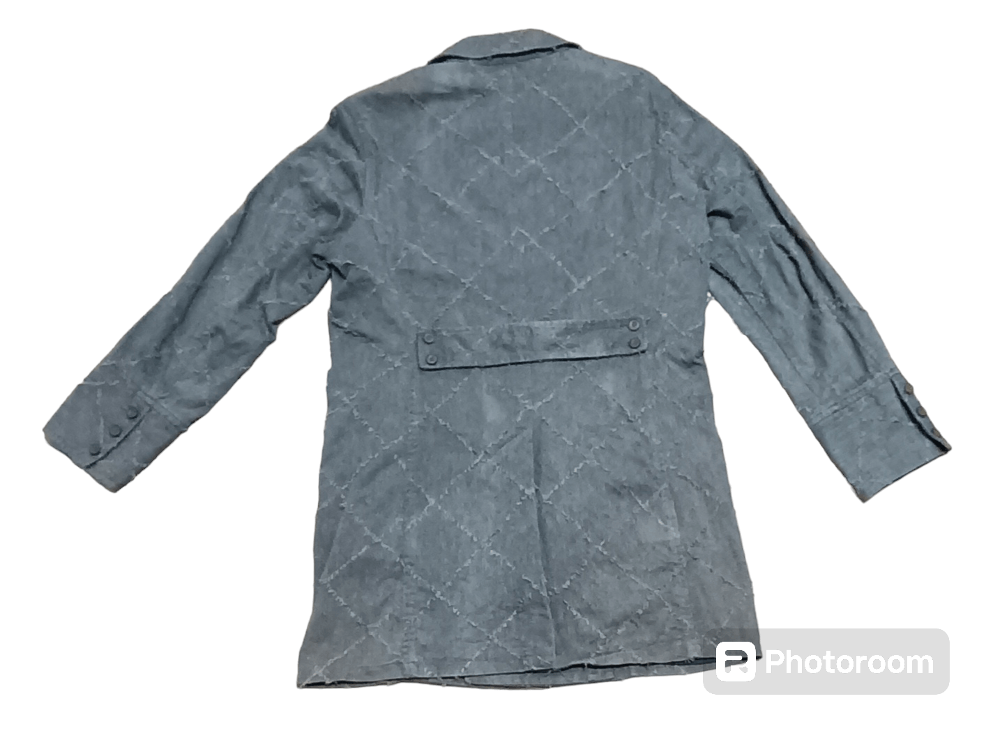 Japanese Brand DOUBLE BREAST FULL RHOMBUS DISTRESS MUD WASH DESIGN JACKET Size US M / EU 48-50 / 2 - 5 Thumbnail