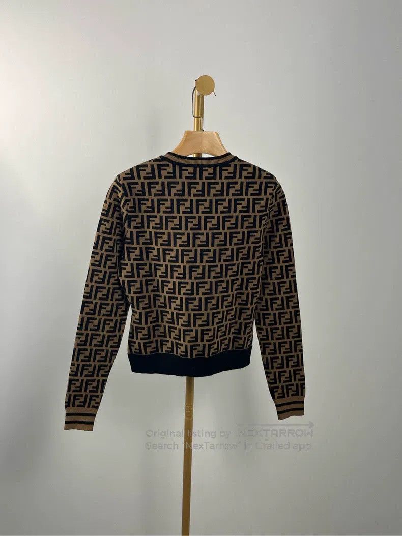 Fendi Fendi Logo Print Crewneck Long Sleeve Knit Top Size XXS / US 00 / IT 34 - 2 Thumbnail
