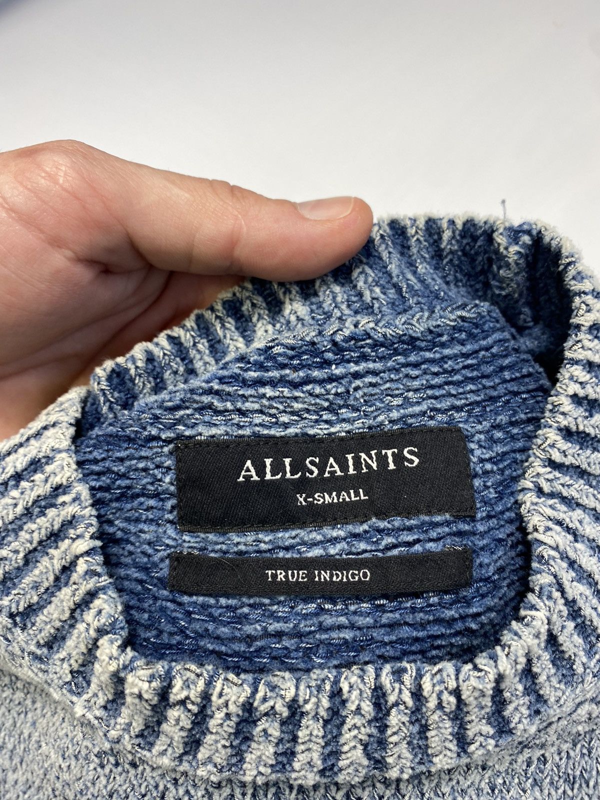 Allsaints Allsaints isumi crew blue garment knit sweater jumper Size US S / EU 44-46 / 1 - 8 Thumbnail