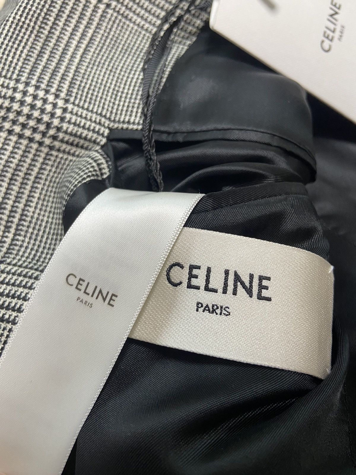 Celine × Hedi Slimane 44 Celine Prince Of Wales houndstooth blazer suit jacket Size US S / EU 44-46 / 1 - 8 Thumbnail