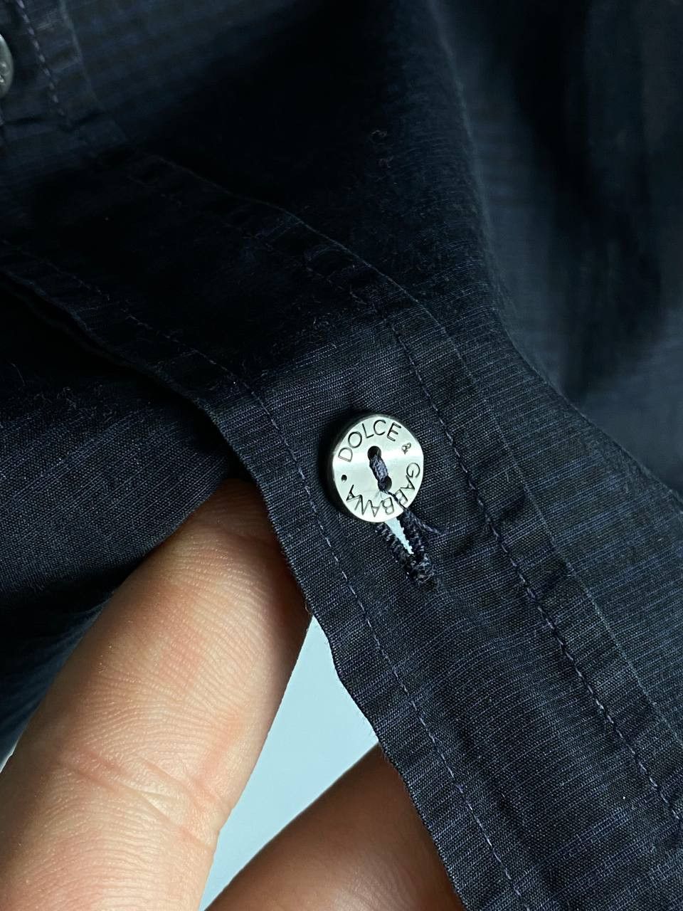 Dolce & Gabbana × Vintage DG Vintage Dolce&Gabbana Gold Made in Italy Check Shirt Size US S / EU 44-46 / 1 - 5 Thumbnail