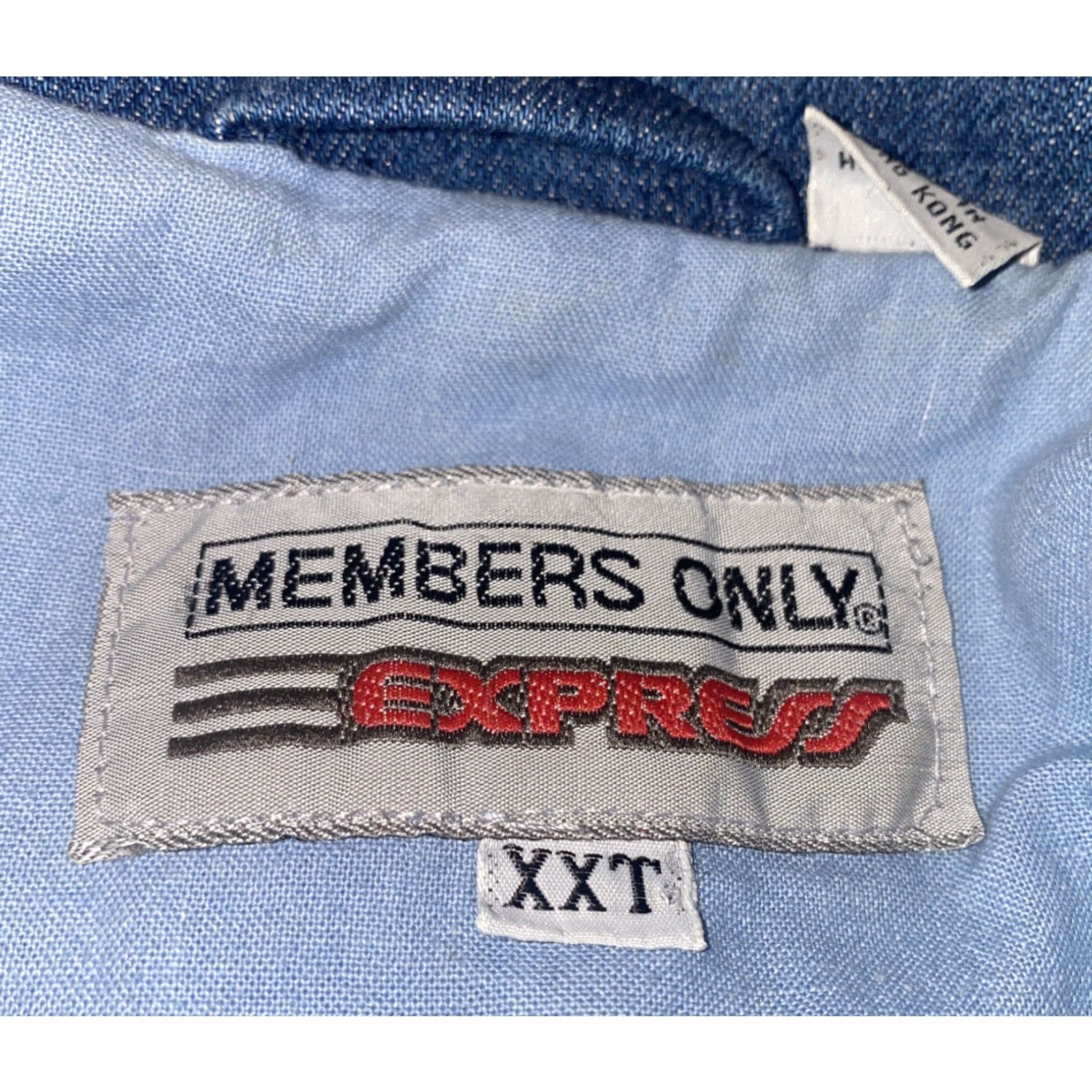 Members Only Members Only Express Mens Denim Jacket Blue Cotton Full Zip 2XT Big & Tall Jean Jacket Casual Men Size US XXL / EU 58 / 5 - 6 Thumbnail