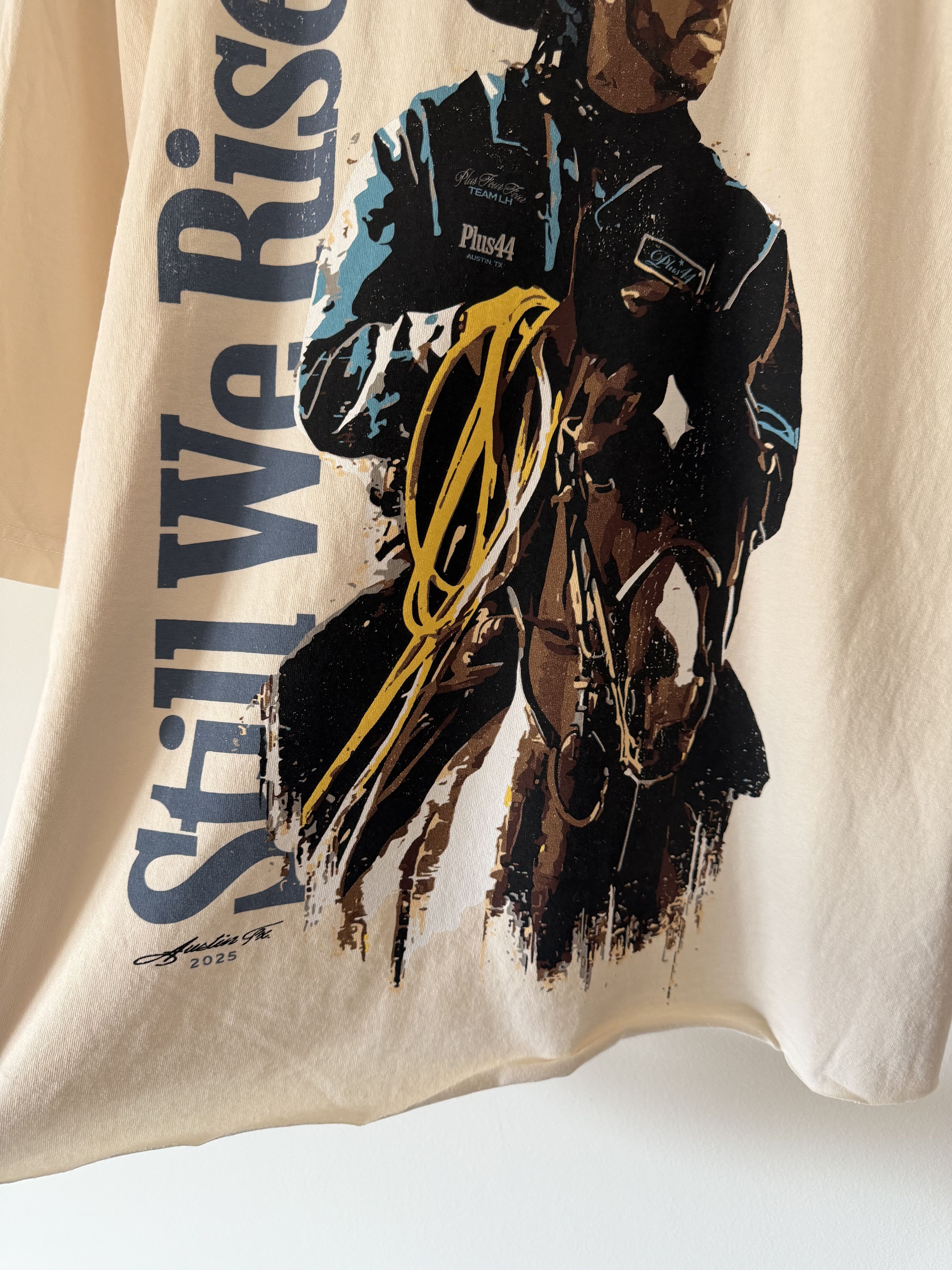 +44 +44 Lewis Hamilton Still We Rise Boxy Tee in Bone White Size US L / EU 52-54 / 3 - 3 Thumbnail