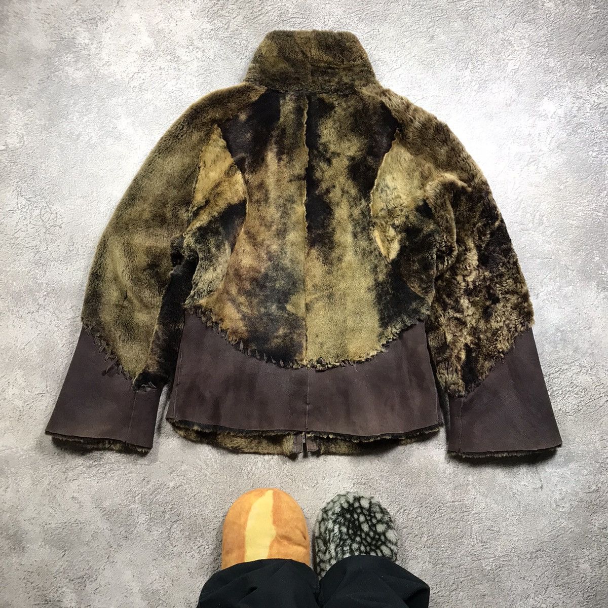 Vintage Vintage 90s Fur Lined Bomber Jacket Y2K Grunge Black Boxy L Size L / US 10 / IT 46 - 6 Thumbnail