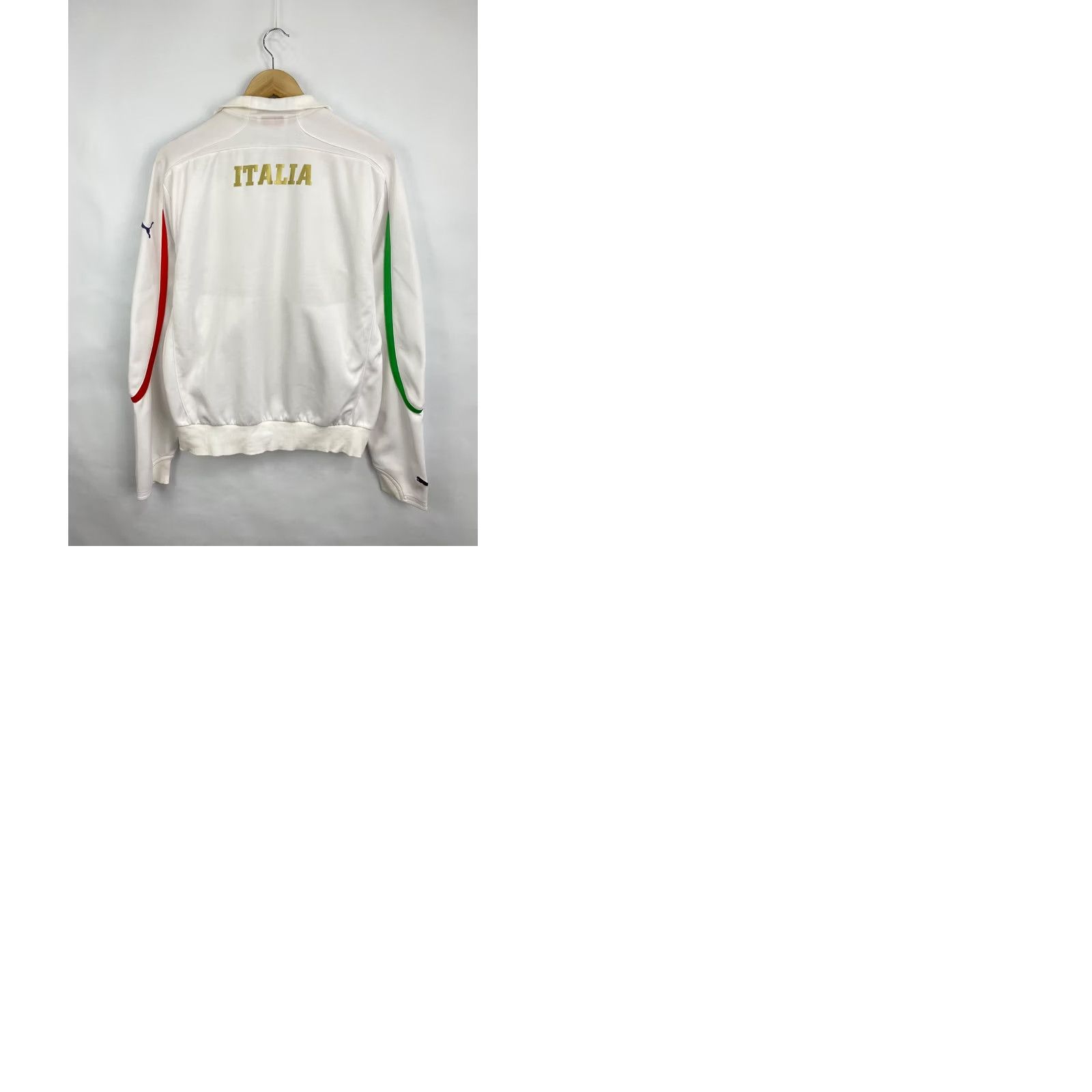 Puma VINTAGE Puma Italy Soccer Jersey Zip Hoodie Retro White L M/L Mens Hoodie Size US L / EU 52-54 / 3 - 9 Thumbnail