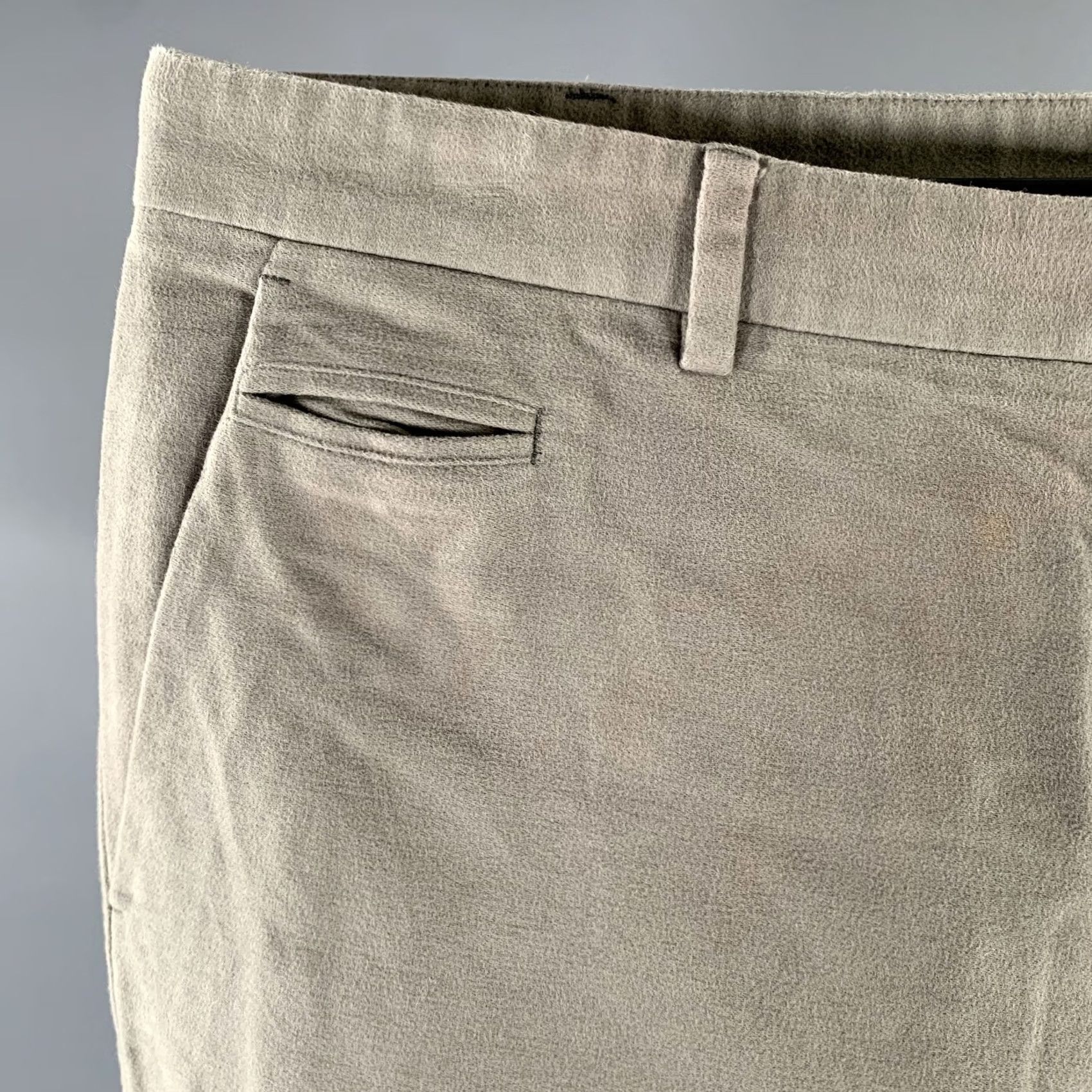Maison Margiela MAISON MARGIELA Casual Pants Grey Cotton Straight Size 34 Size US 34 / EU 50 - 2 Thumbnail